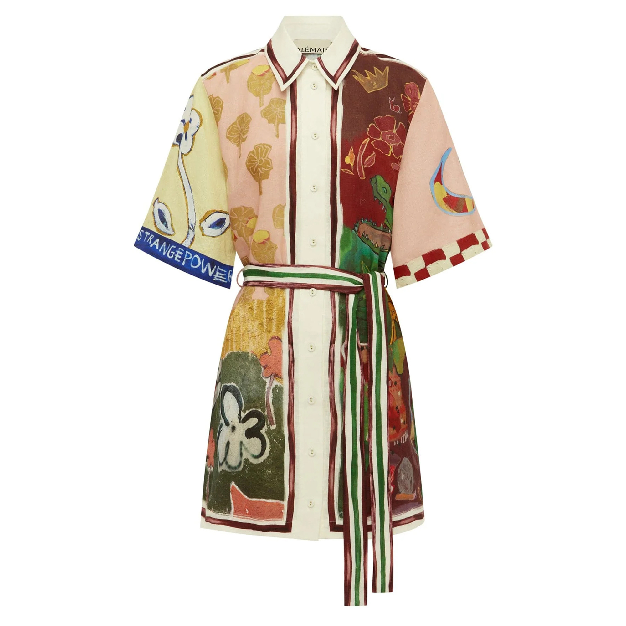 Tangible Love Short Sleeve Belted Mini Dress
