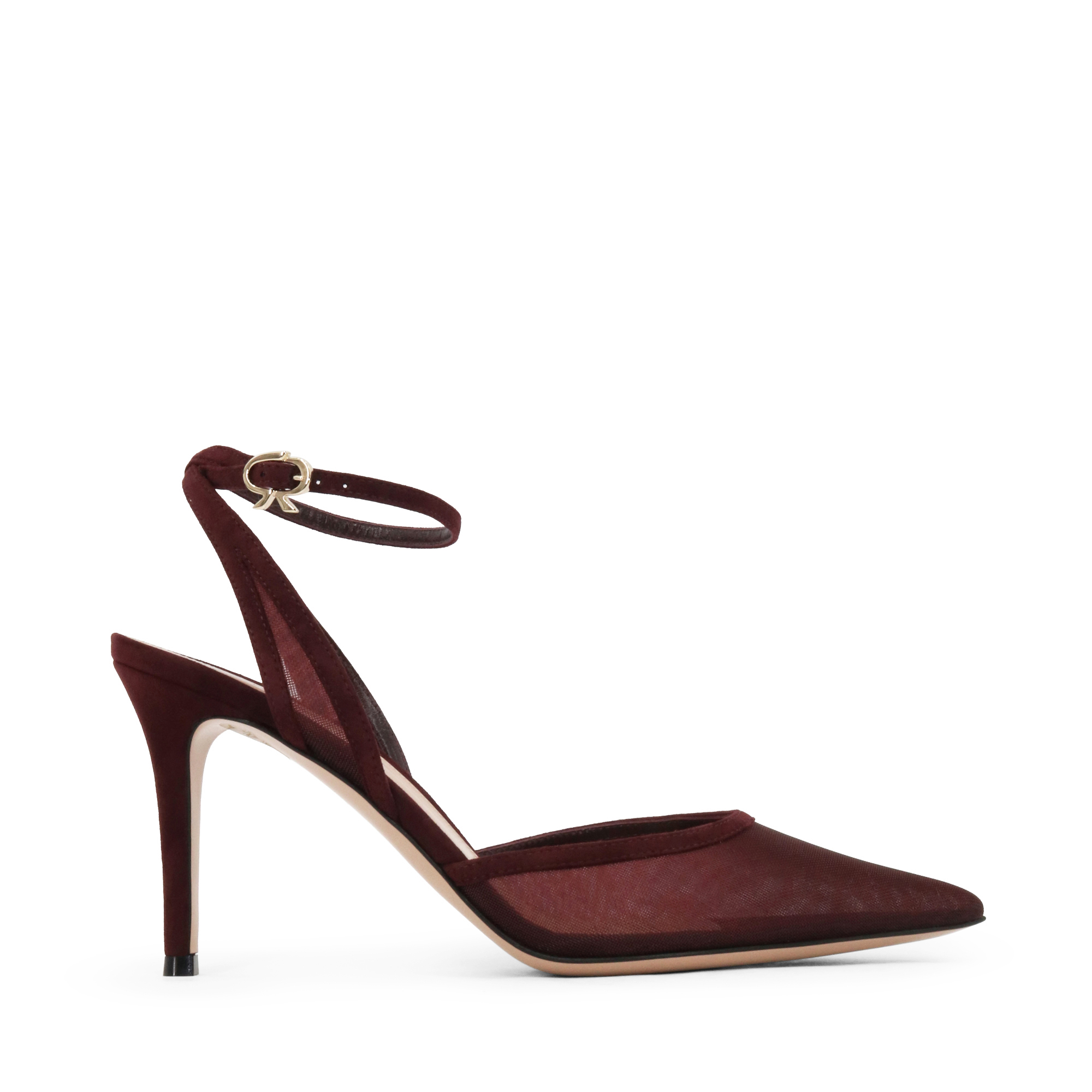 Dorotea 85mm Suede Organza Ankle-Strap Pumps