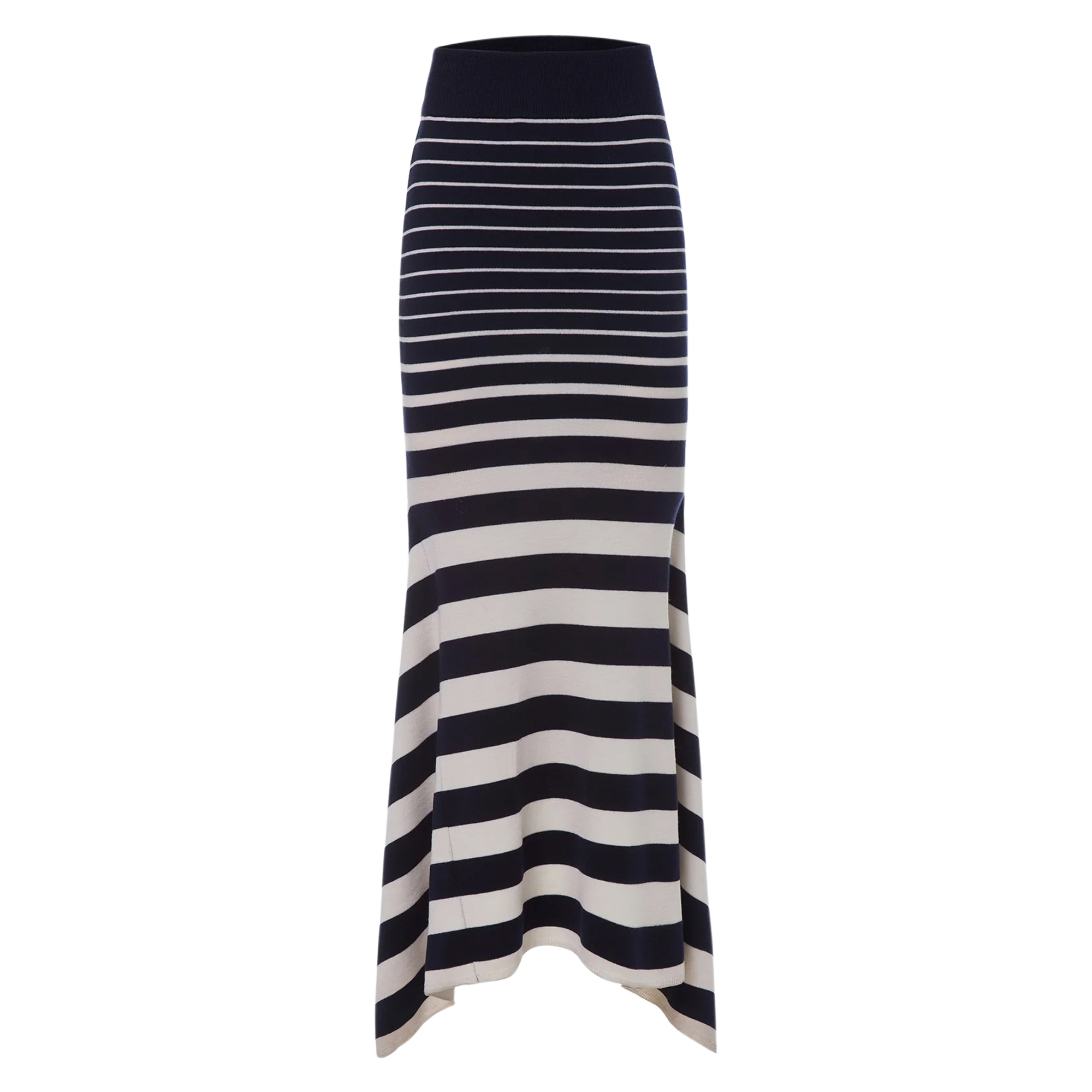Ombre Stripe High Waist Knit Skirt