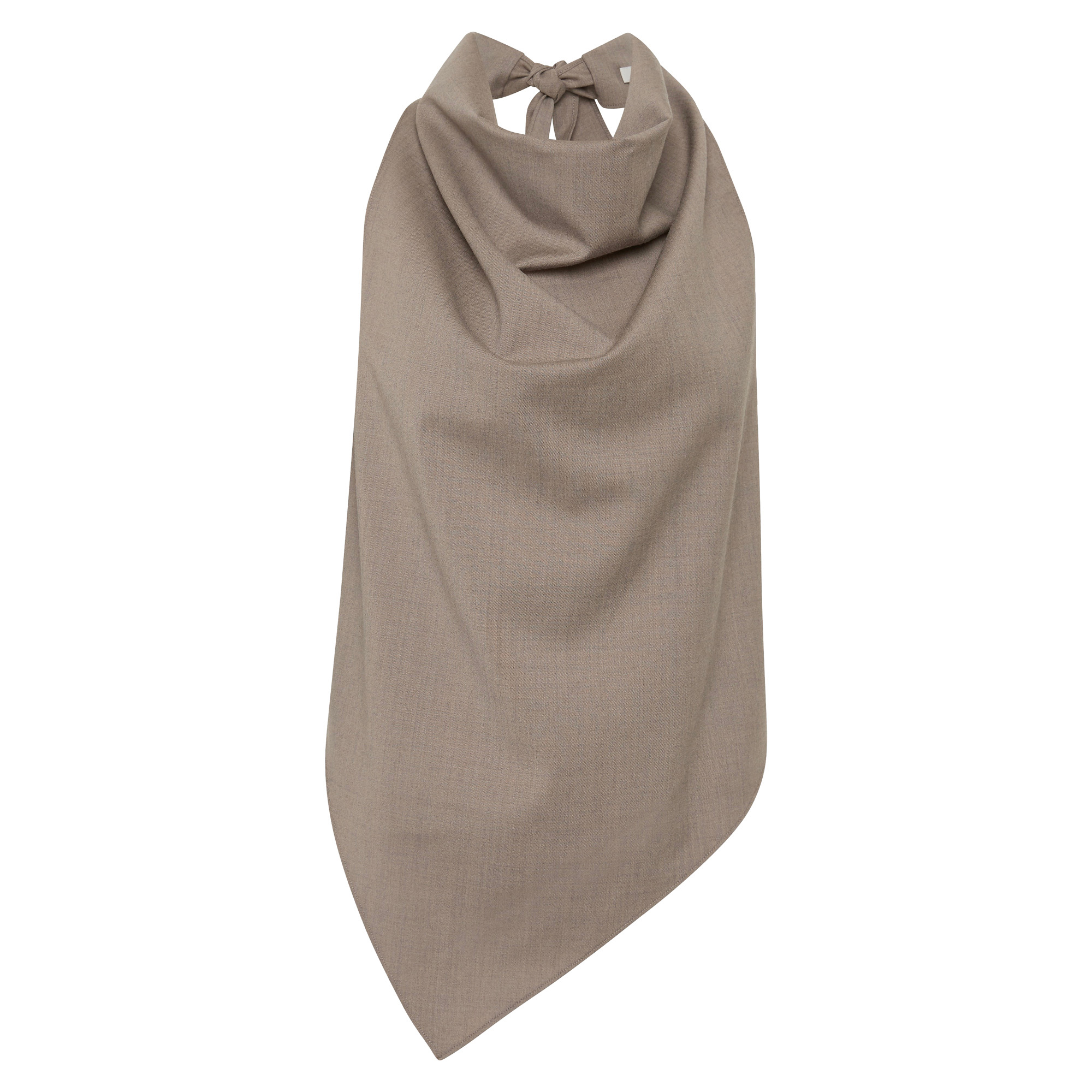 Sleeveless Wool Cowl Backless Top