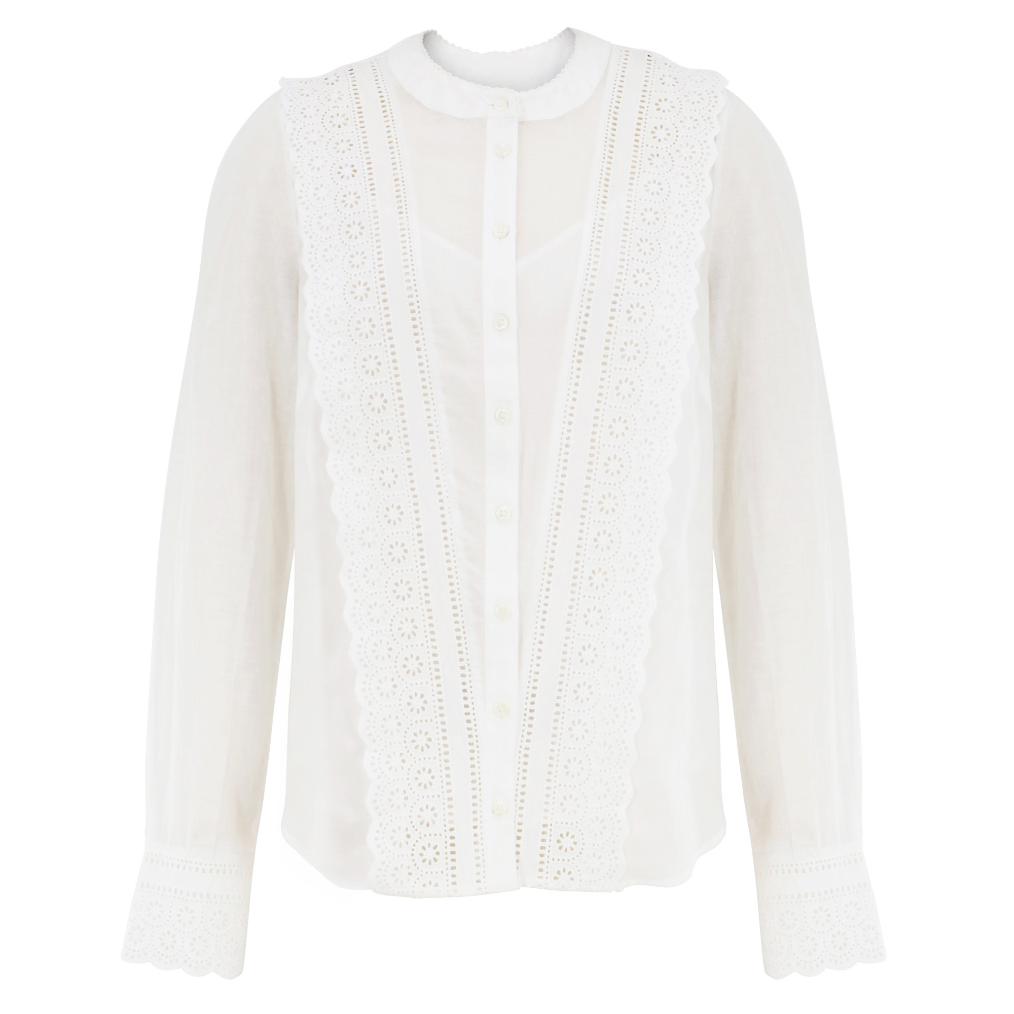 Clermont Long Sleeve Embroidered Blouse
