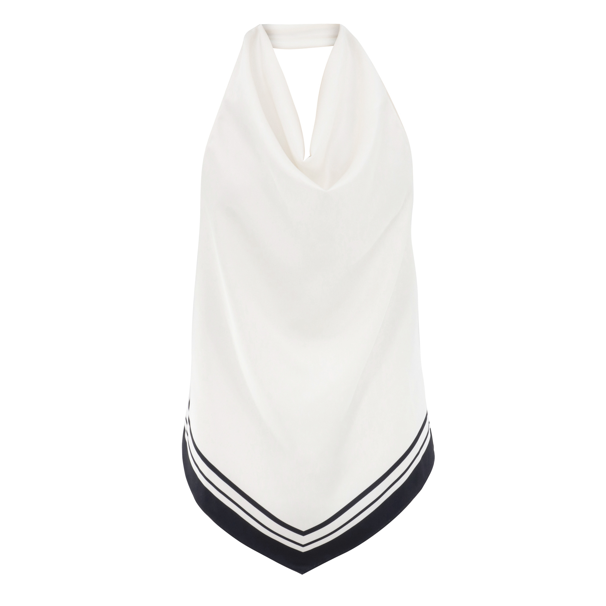 Nicola Sleeveless Bandana-Style Satin Top