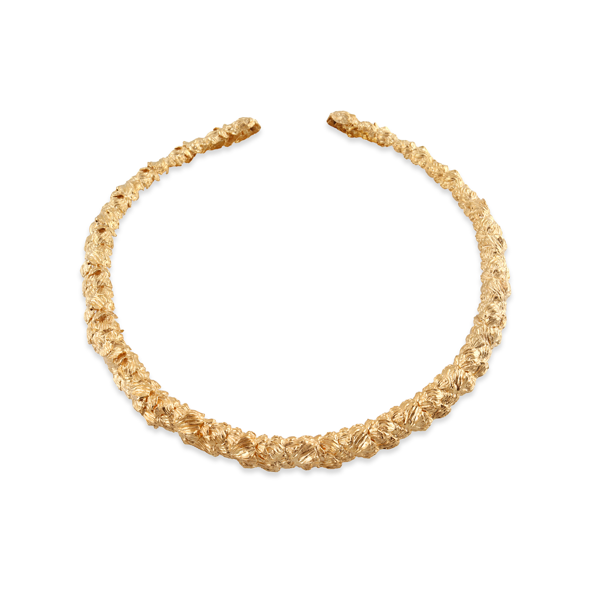 Multi Petals Textured Necklace