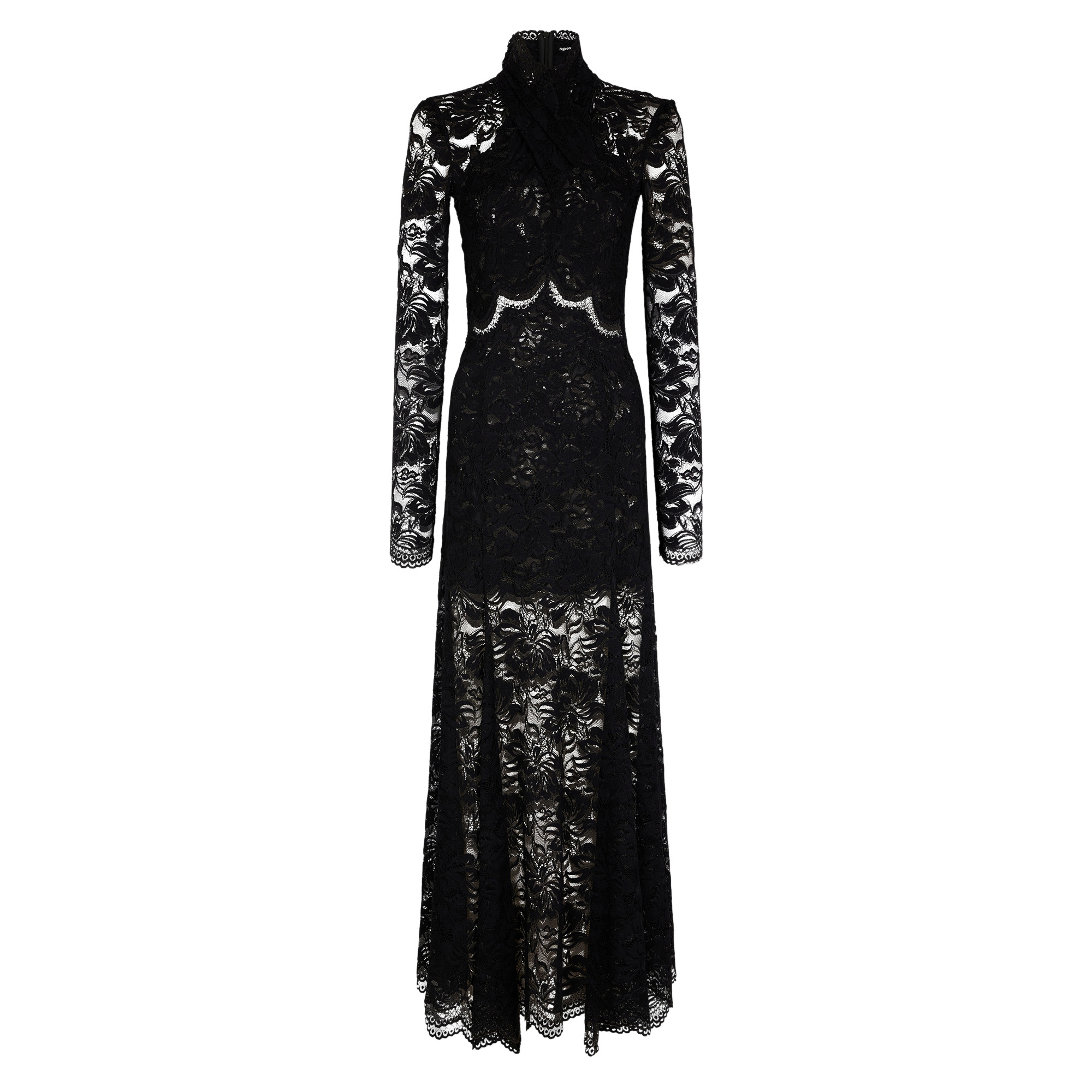 Long Sleeve Lace Turtleneck Dress