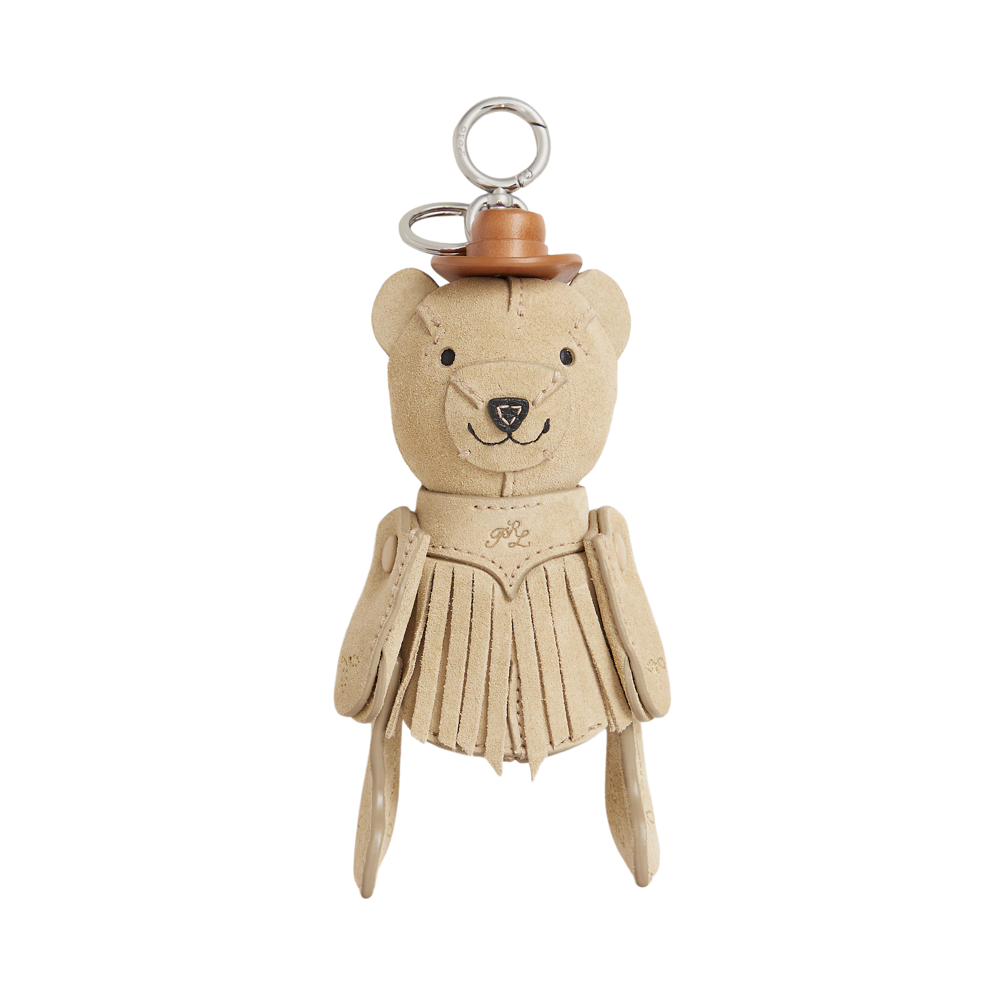 Suede Fringe Medium Bear Charm