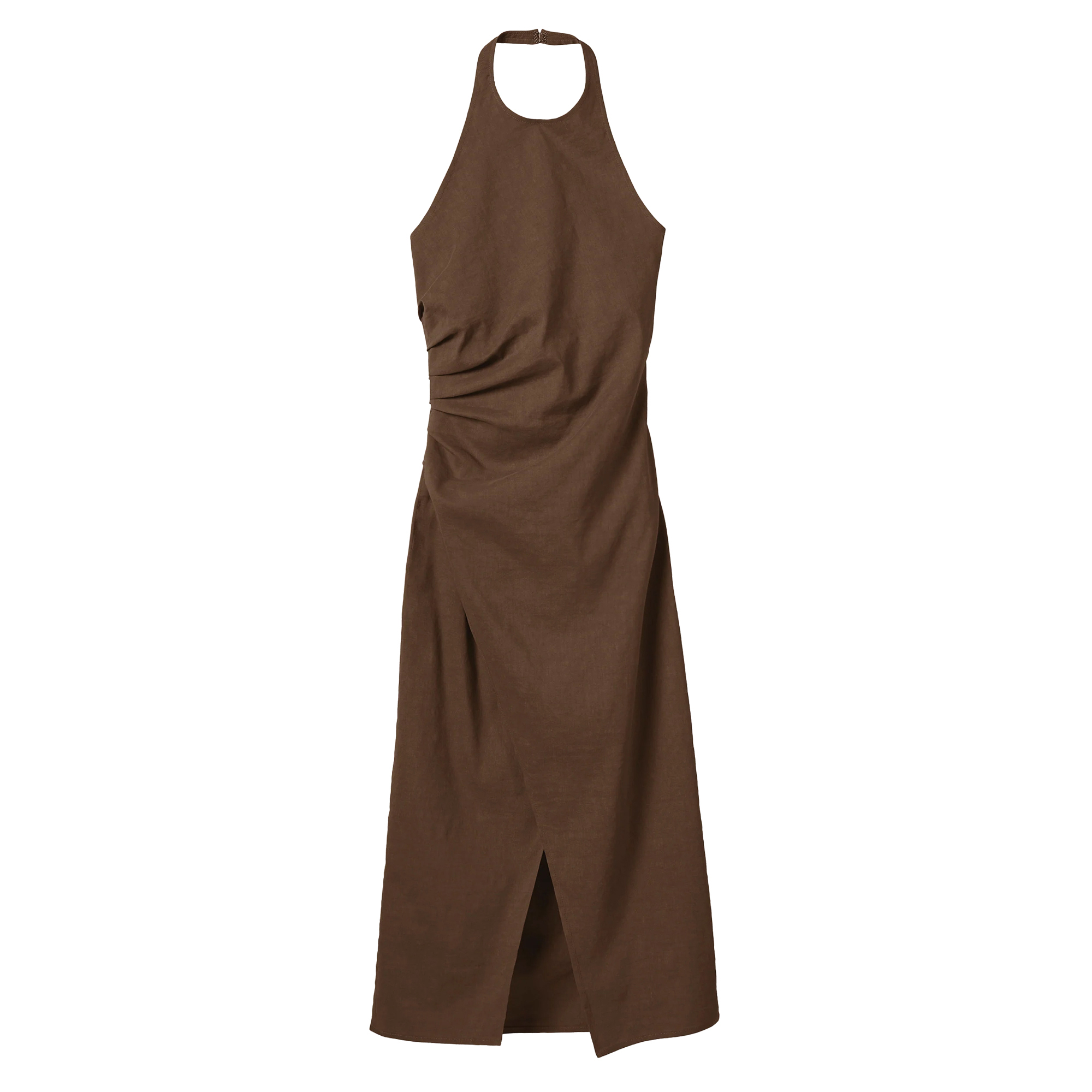 Sylvie Linen Midi Halter Dress