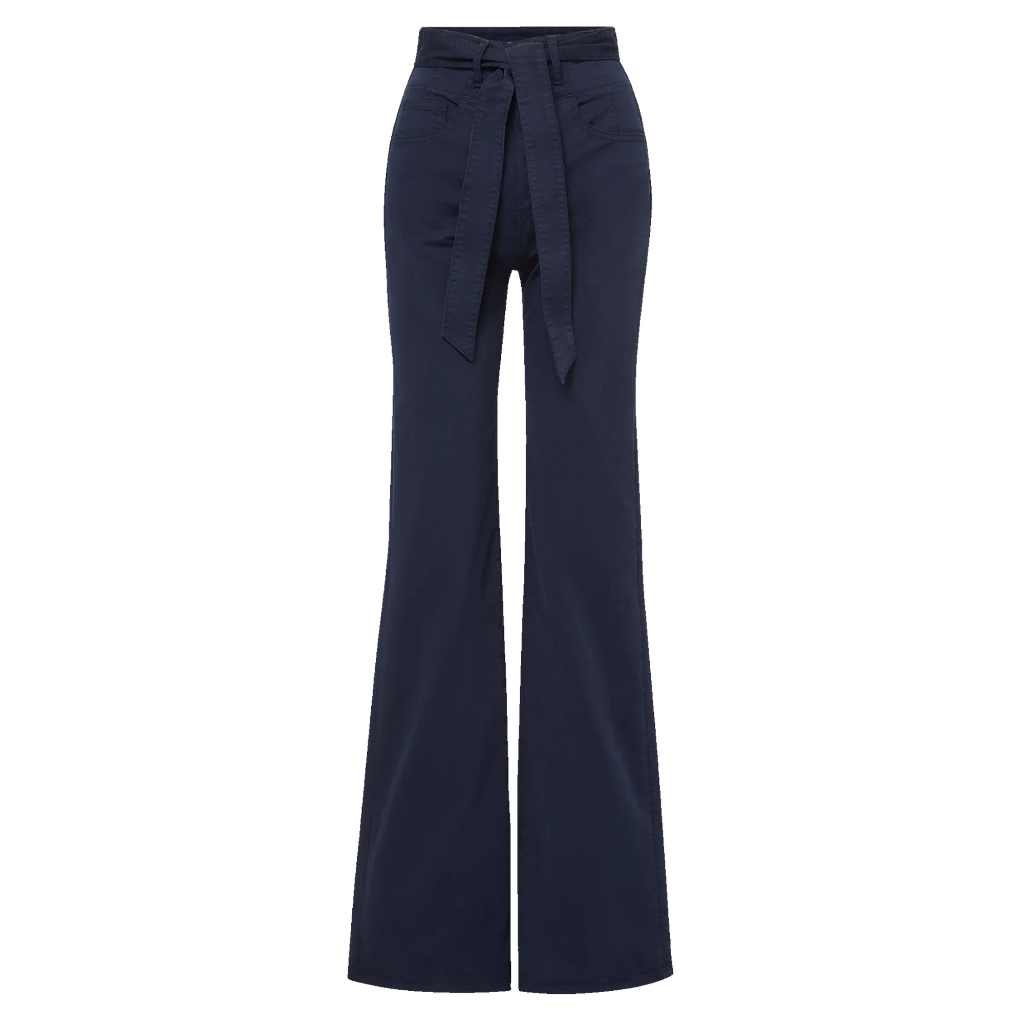 Rosanna Belted Wide-Leg Cotton Twill Pant