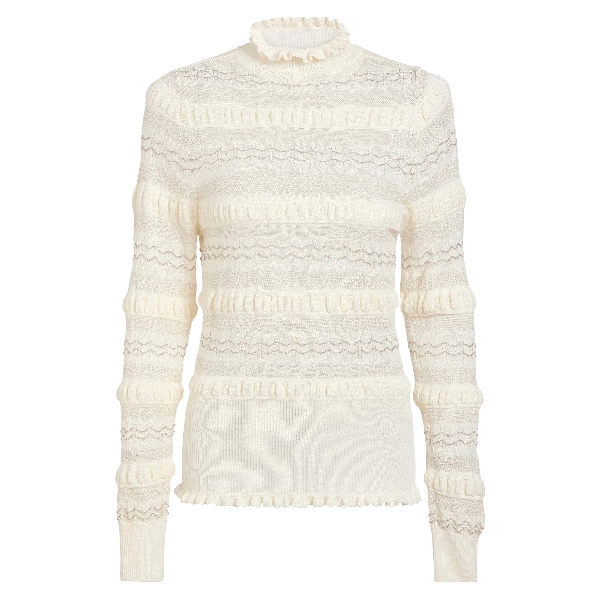 Adison Long Sleeve Pointelle Turtleneck Top
