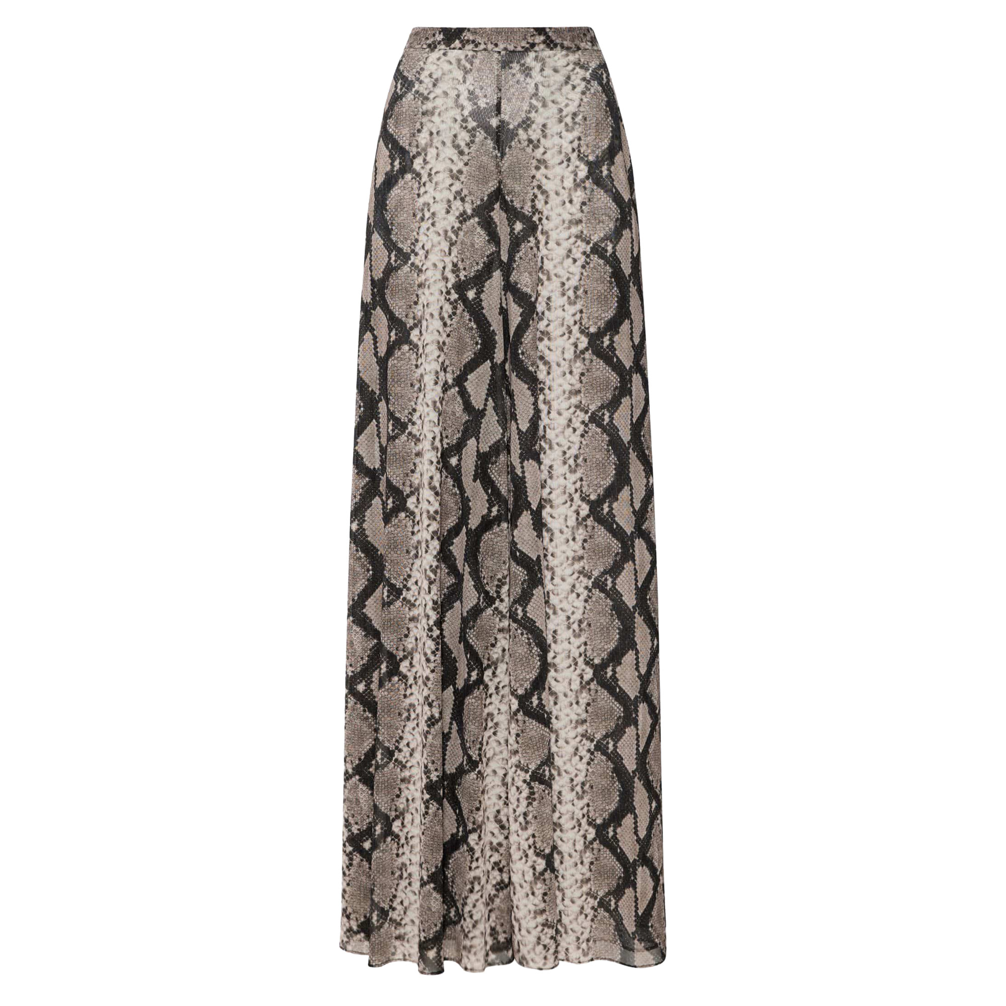 Printed Mesh Wide Leg Pant