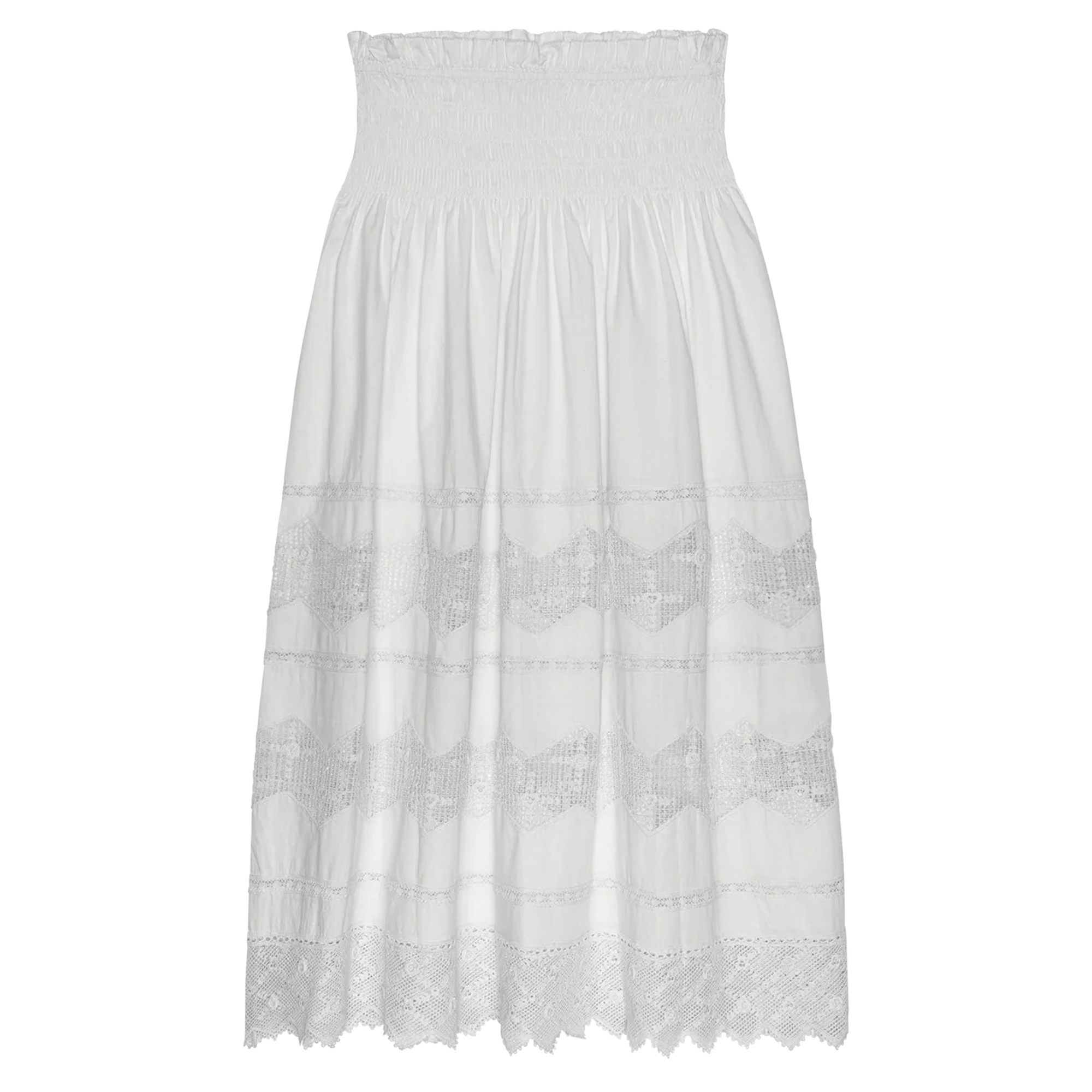 The Rosette Crochet Canary Midi Skirt