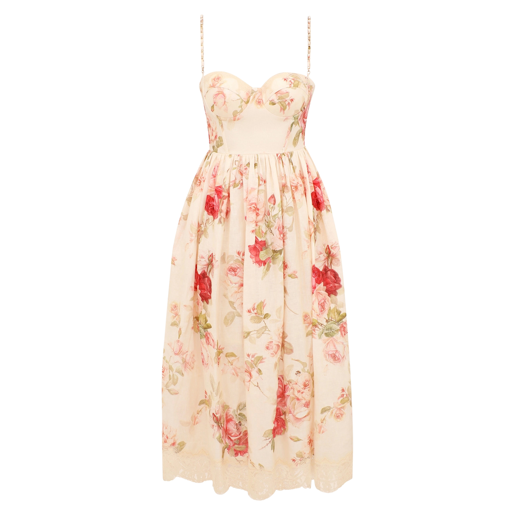 Roselight Picnic Midi Dress