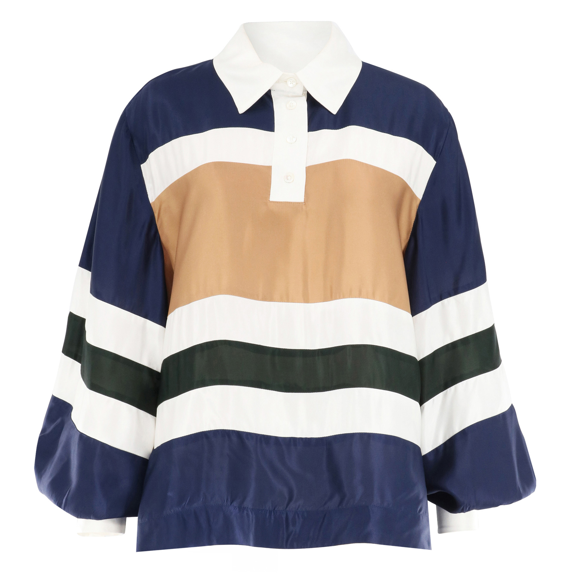 Juliet Long Sleeve Color-Blocked Polo