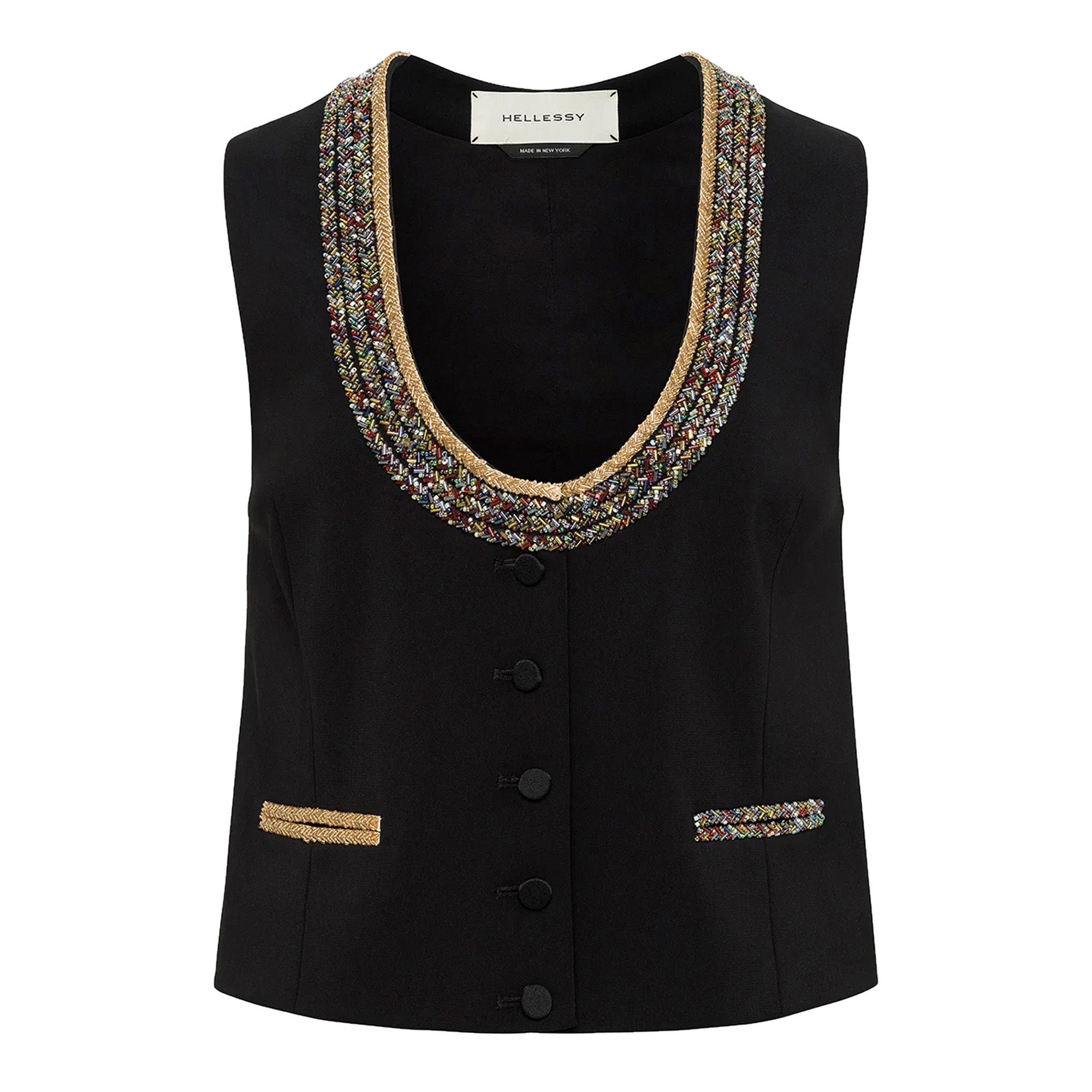 Wes Beaded Detail Vest
