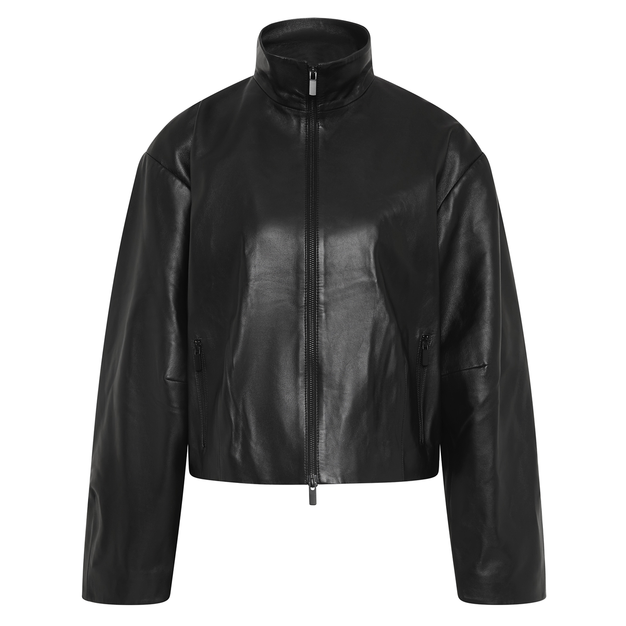 Cocoon Zip Leather Jacket