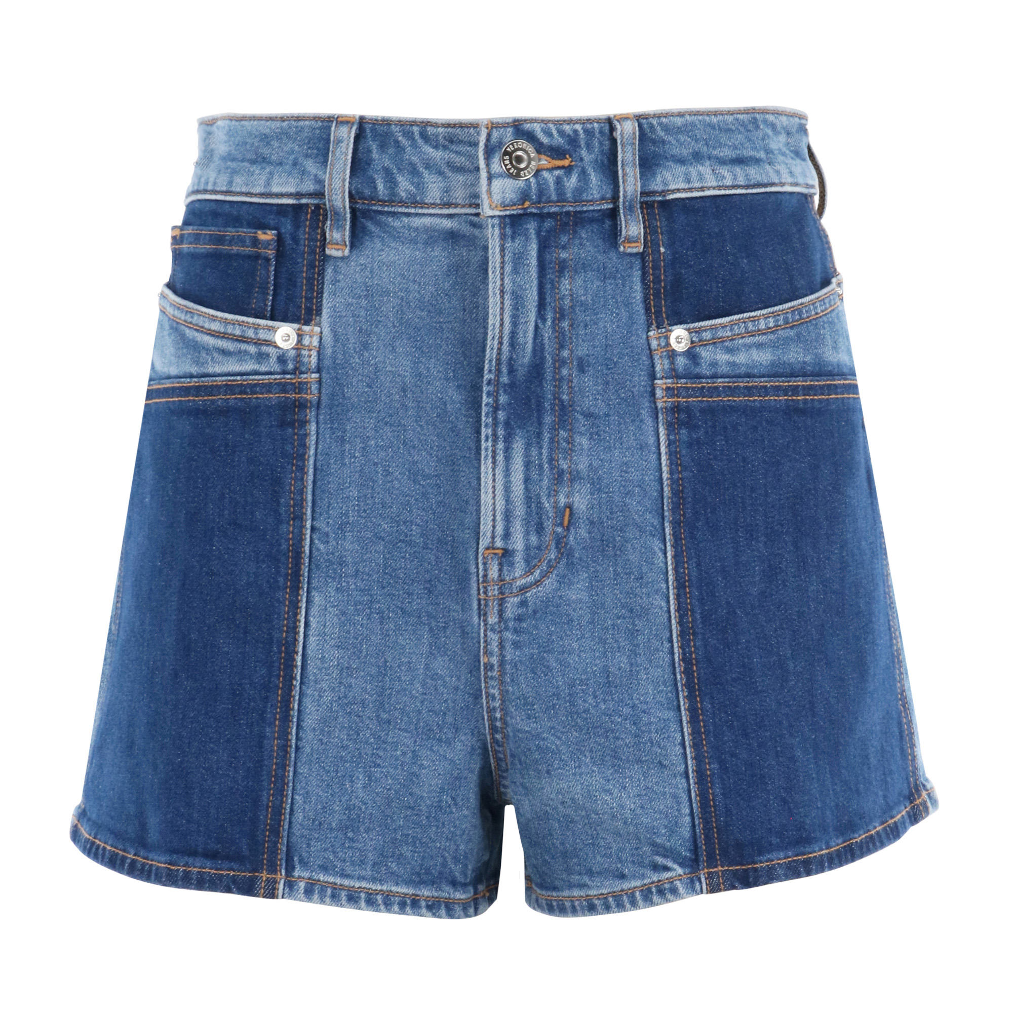 Elijah Color-Block Denim Shorts