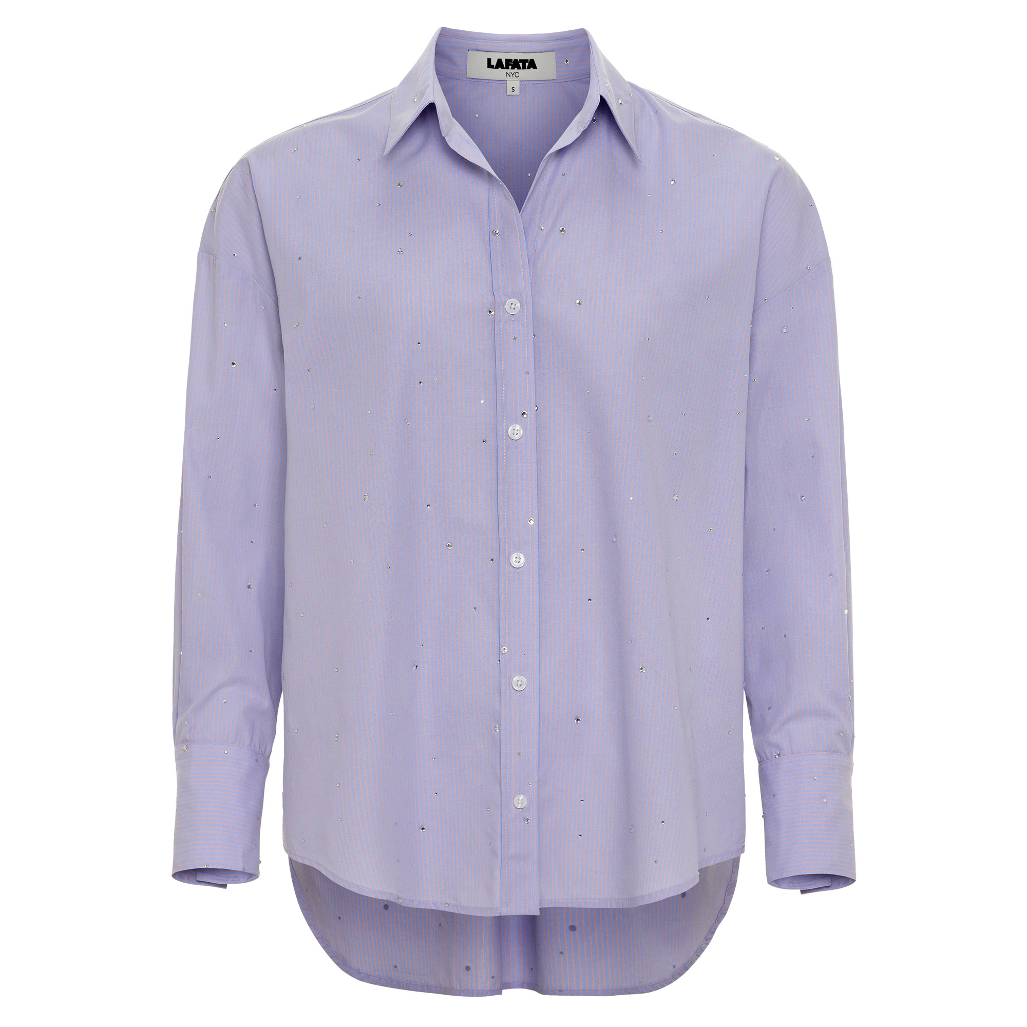 Frankie Long Sleeve Crystal Stripe Shirt
