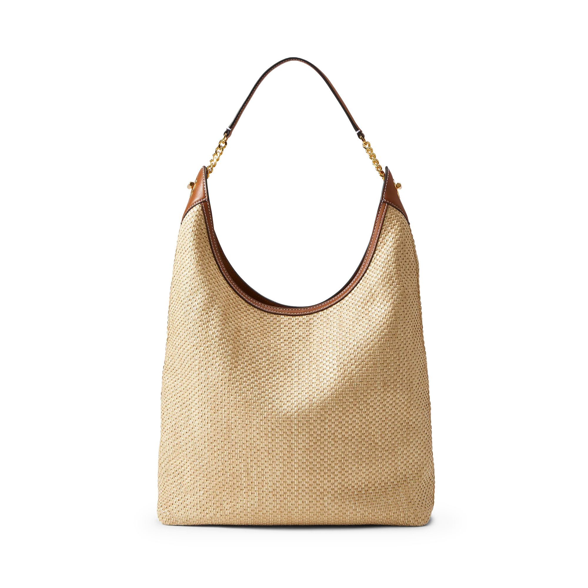 Jour Raffia And Leather Shoulder Bag