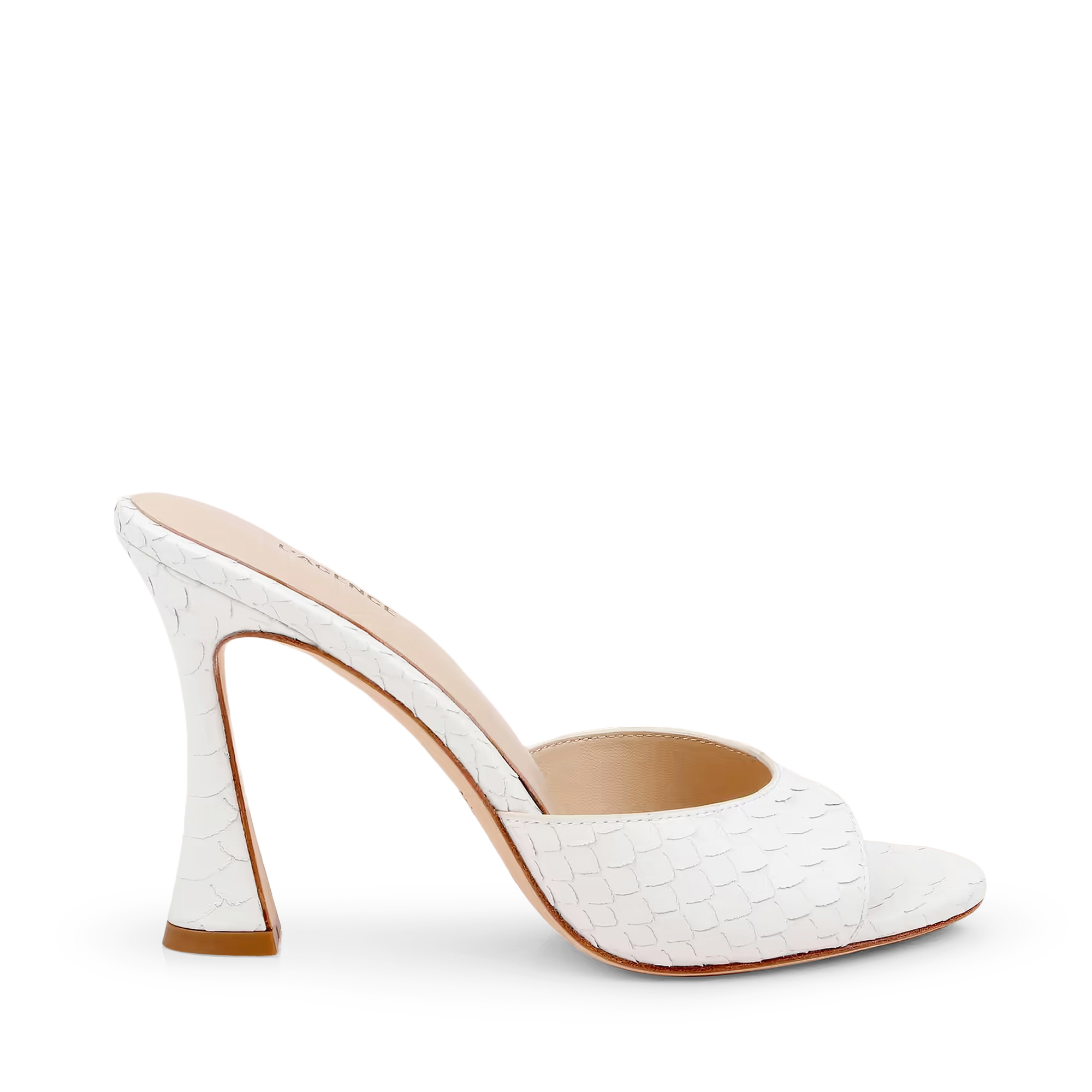 Avery II Snake Print Embossed Leather Sandal