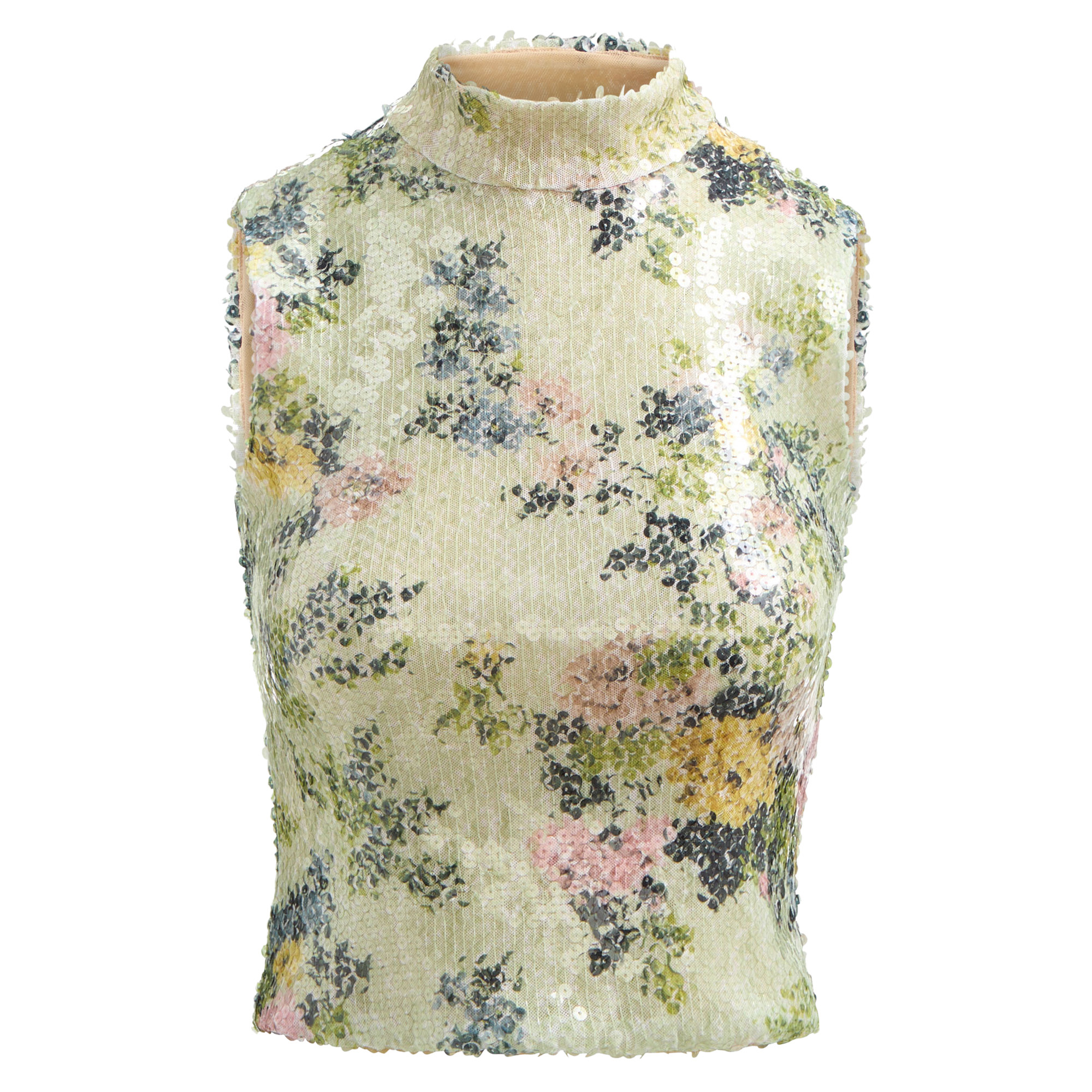 Piper Pailette Mock Neck Tank Top