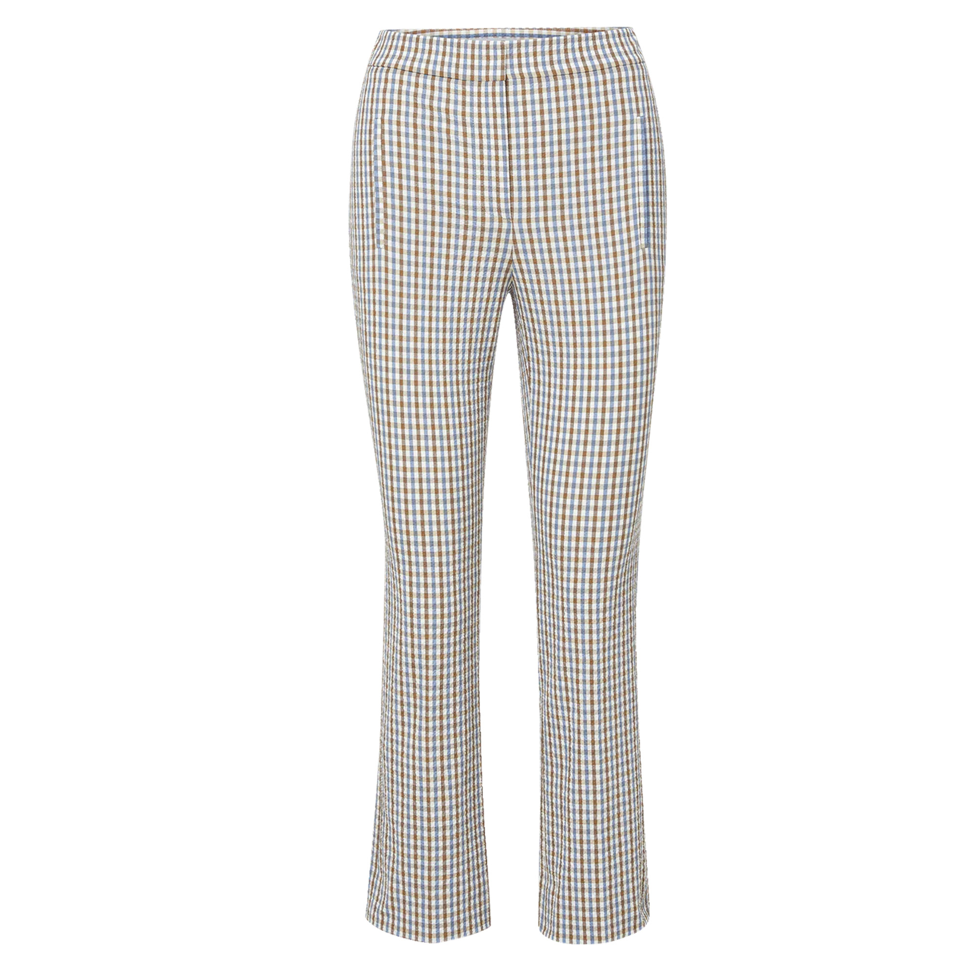Arte High-Waisted Gingham Kick-Flare Pant
