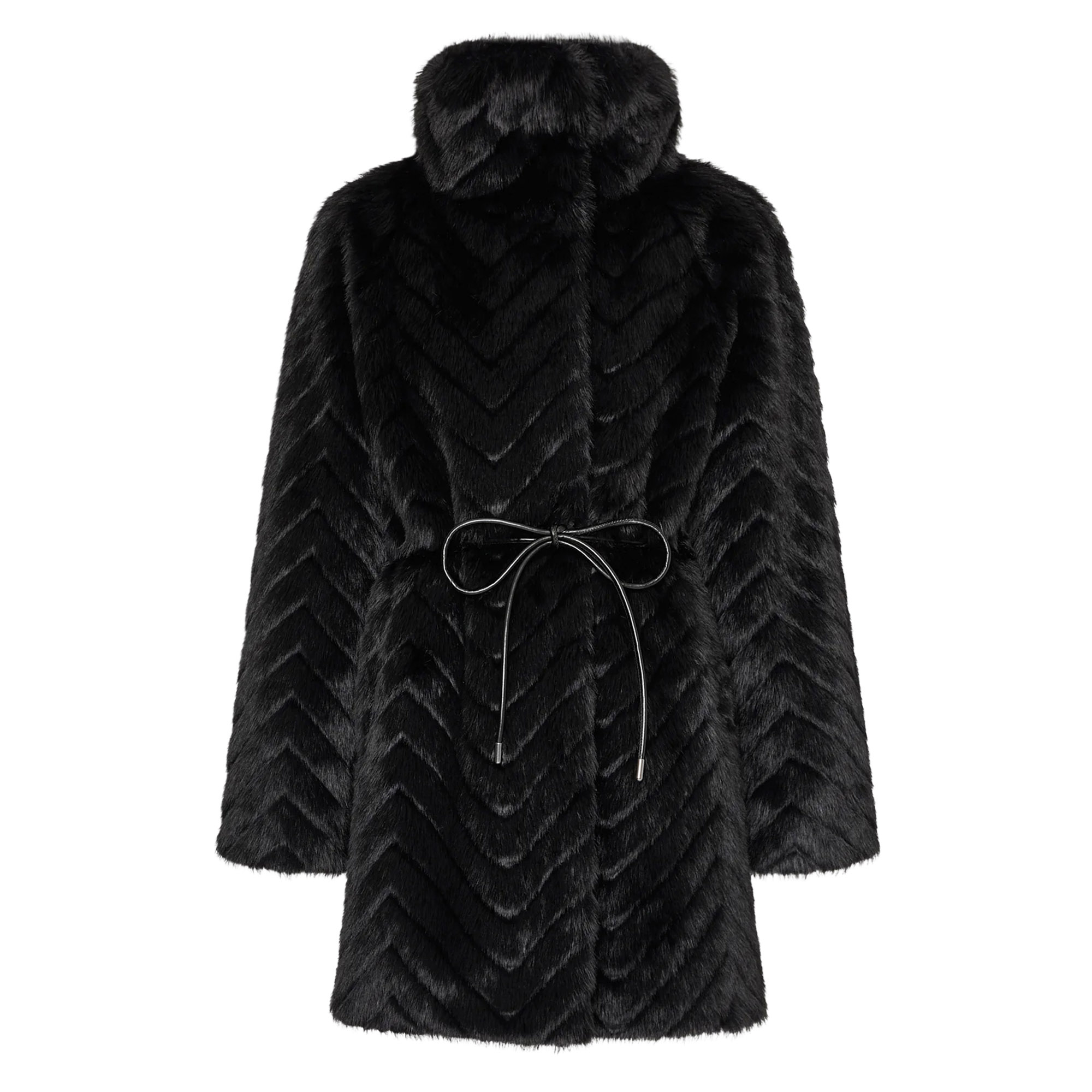 Dayna Quilted Faux Fur Coat