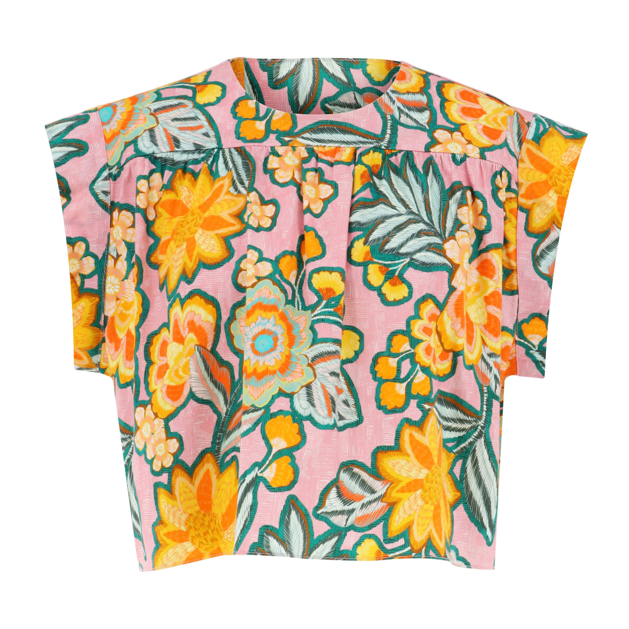 Alina Sleeveless Poplin Crop Top