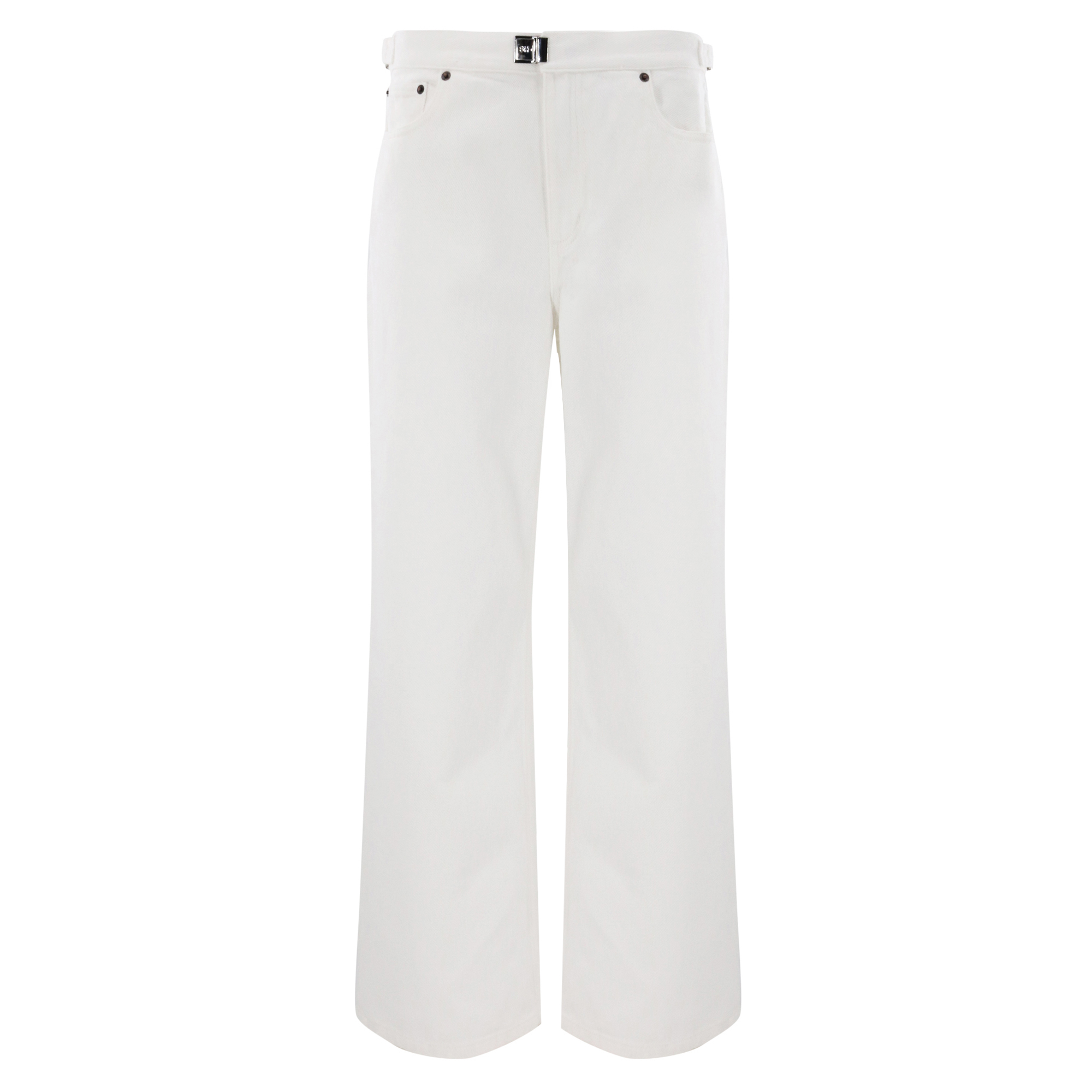 Buckle Wide-Leg Jean