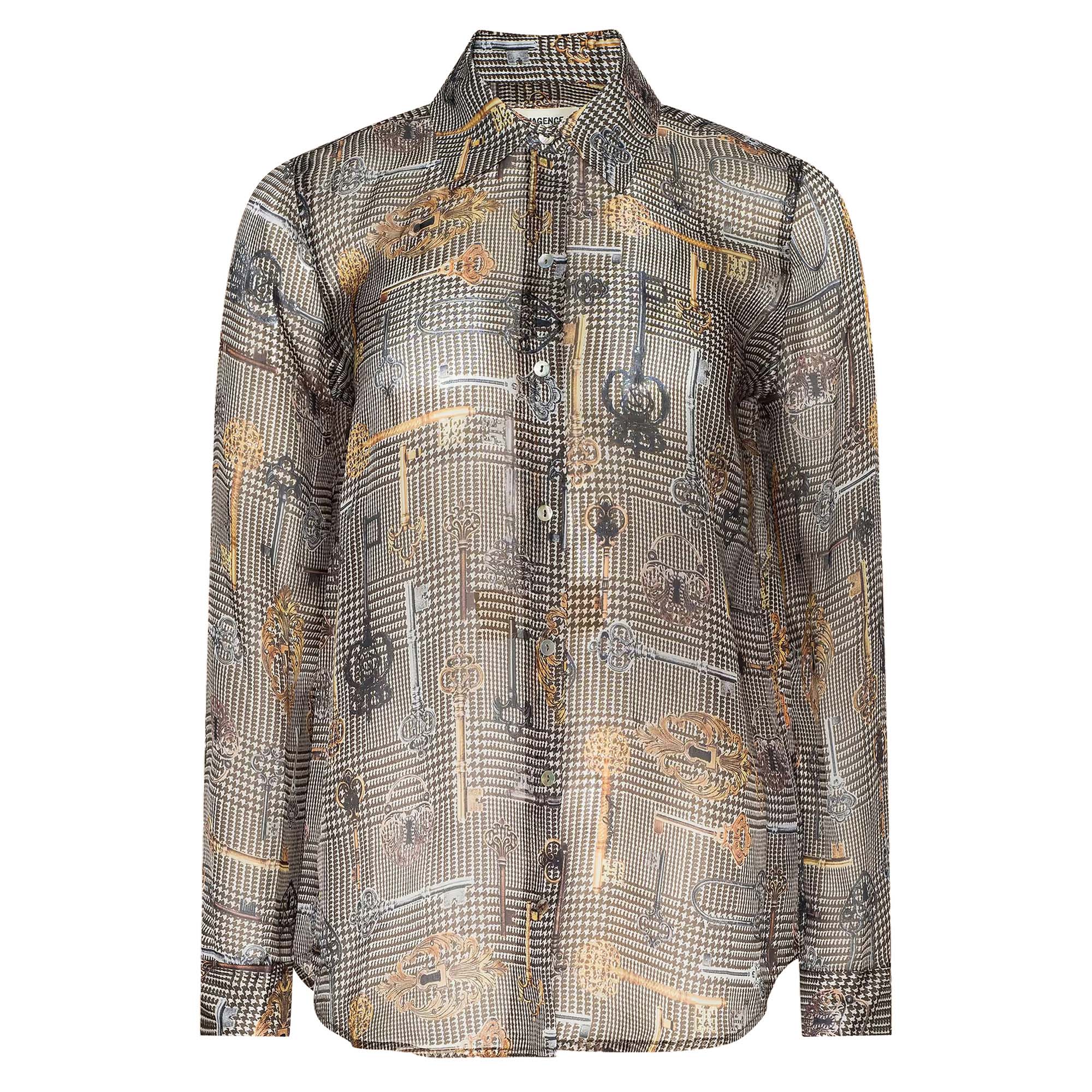 Nina Long Sleeve Silk Organza Blouse