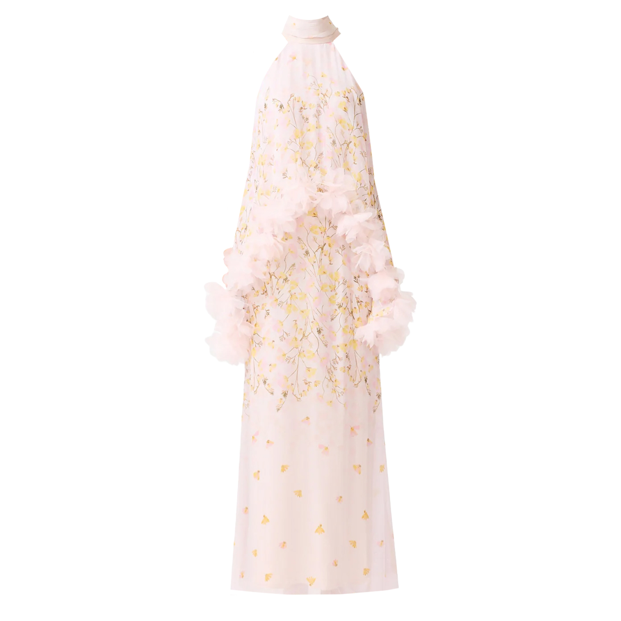 Tulsia Sleeveless Floral Cape Maxi Dress
