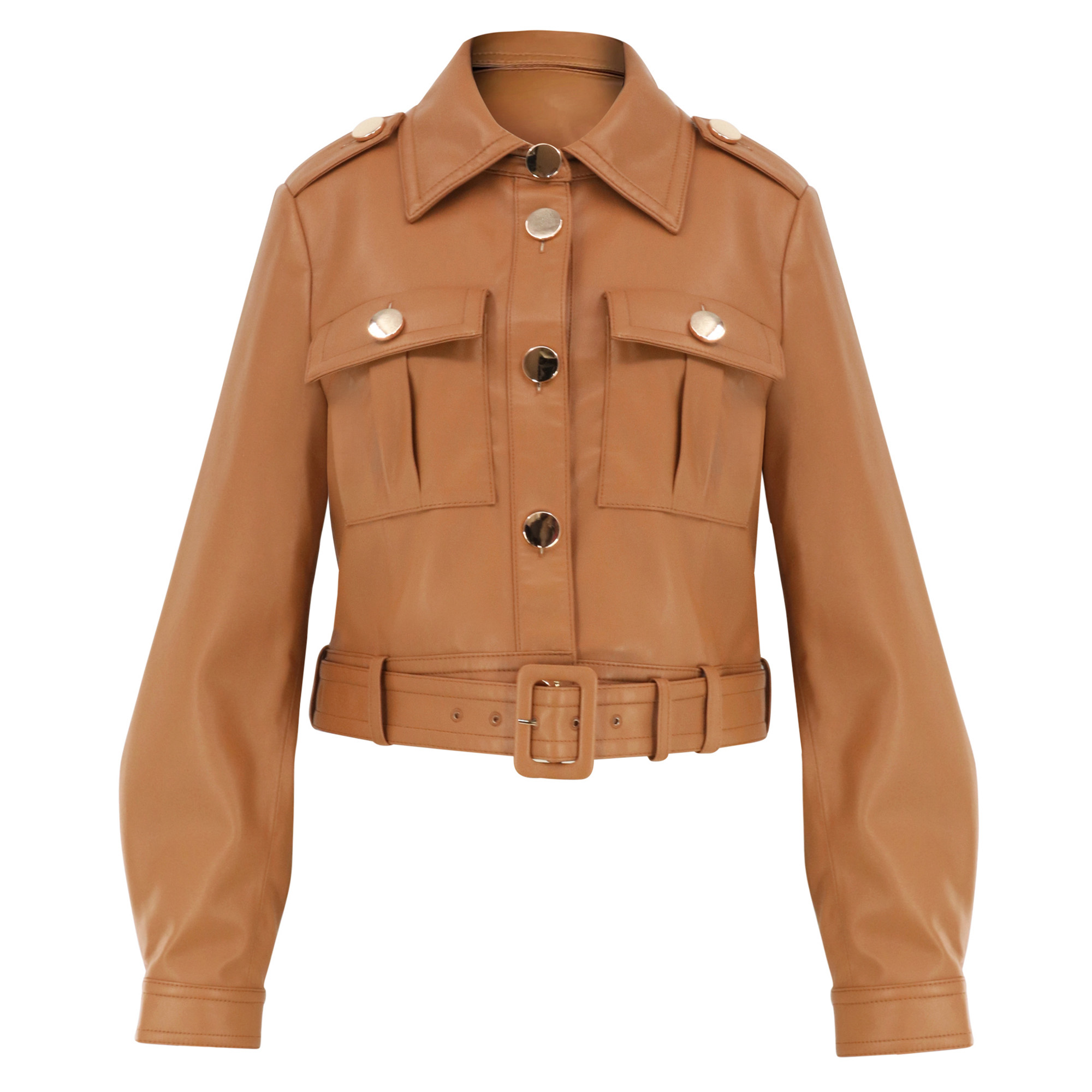 Kalita Cropped Belted Jacket
