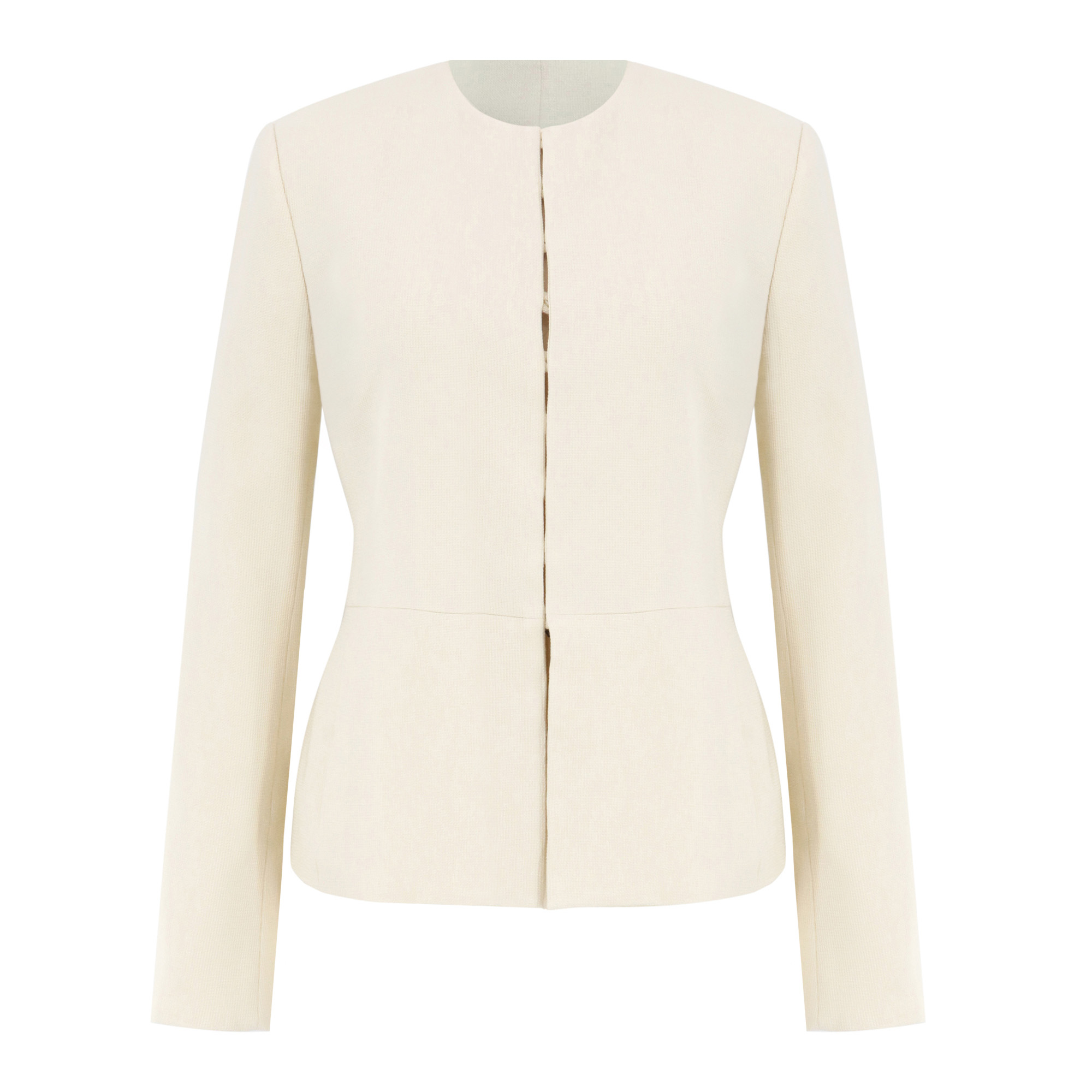 Tilda Collarless Peplum Jacket