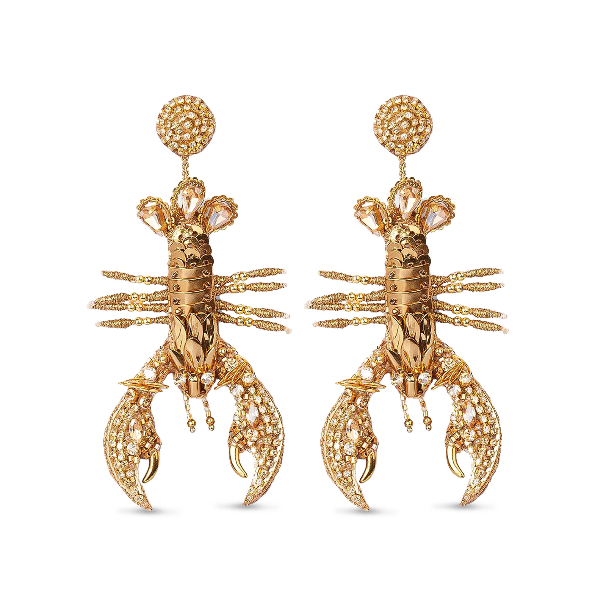 Lobster On Ice Earrings