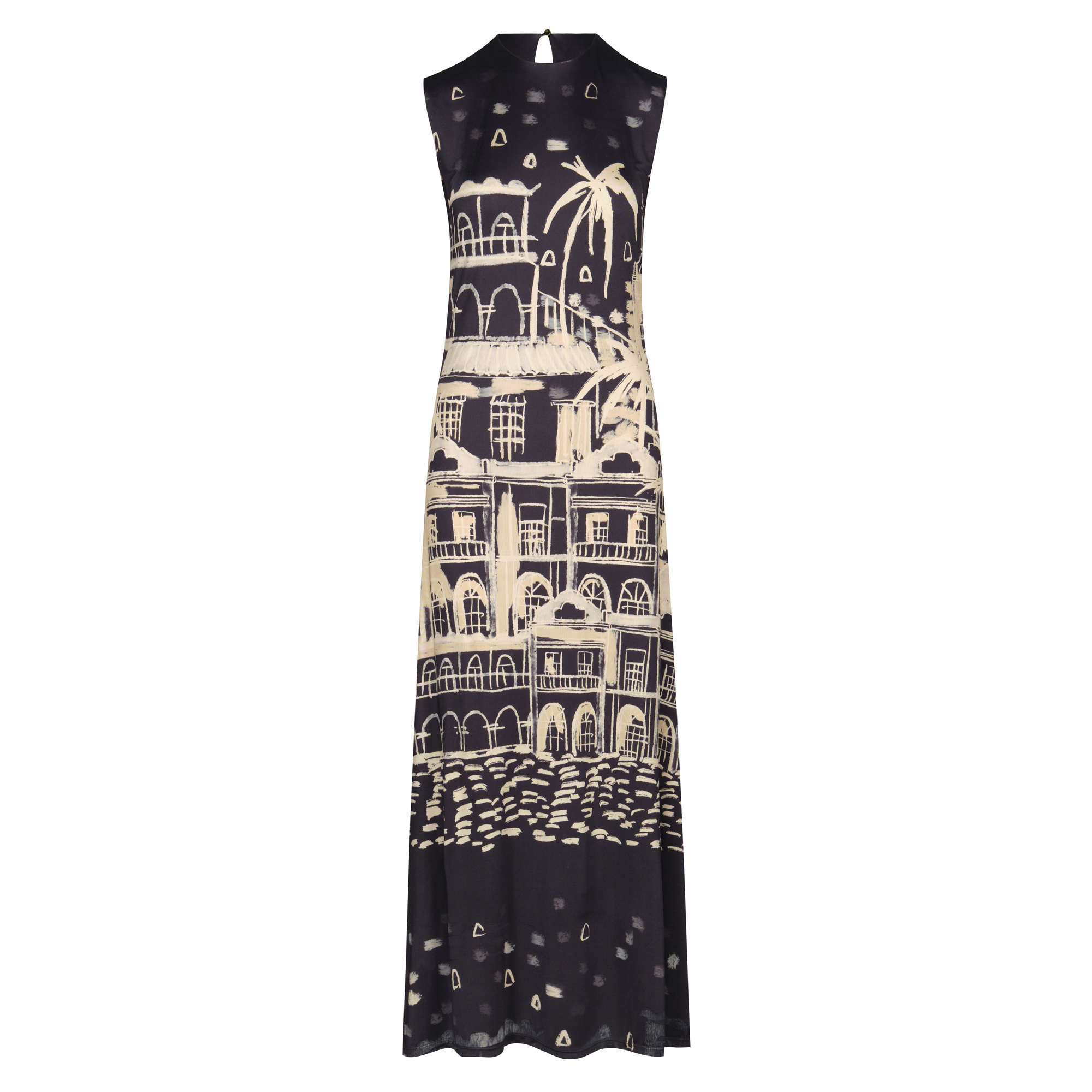 Cardinal Direction Sleeveless Ankle-Length Dress