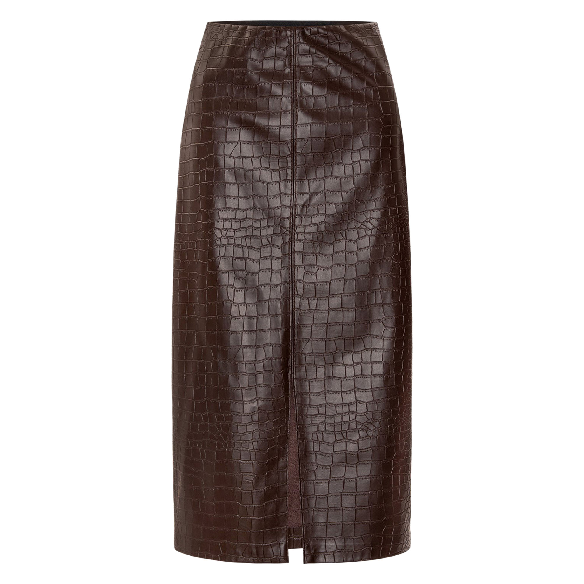 The Esme Croco Embossed Skirt