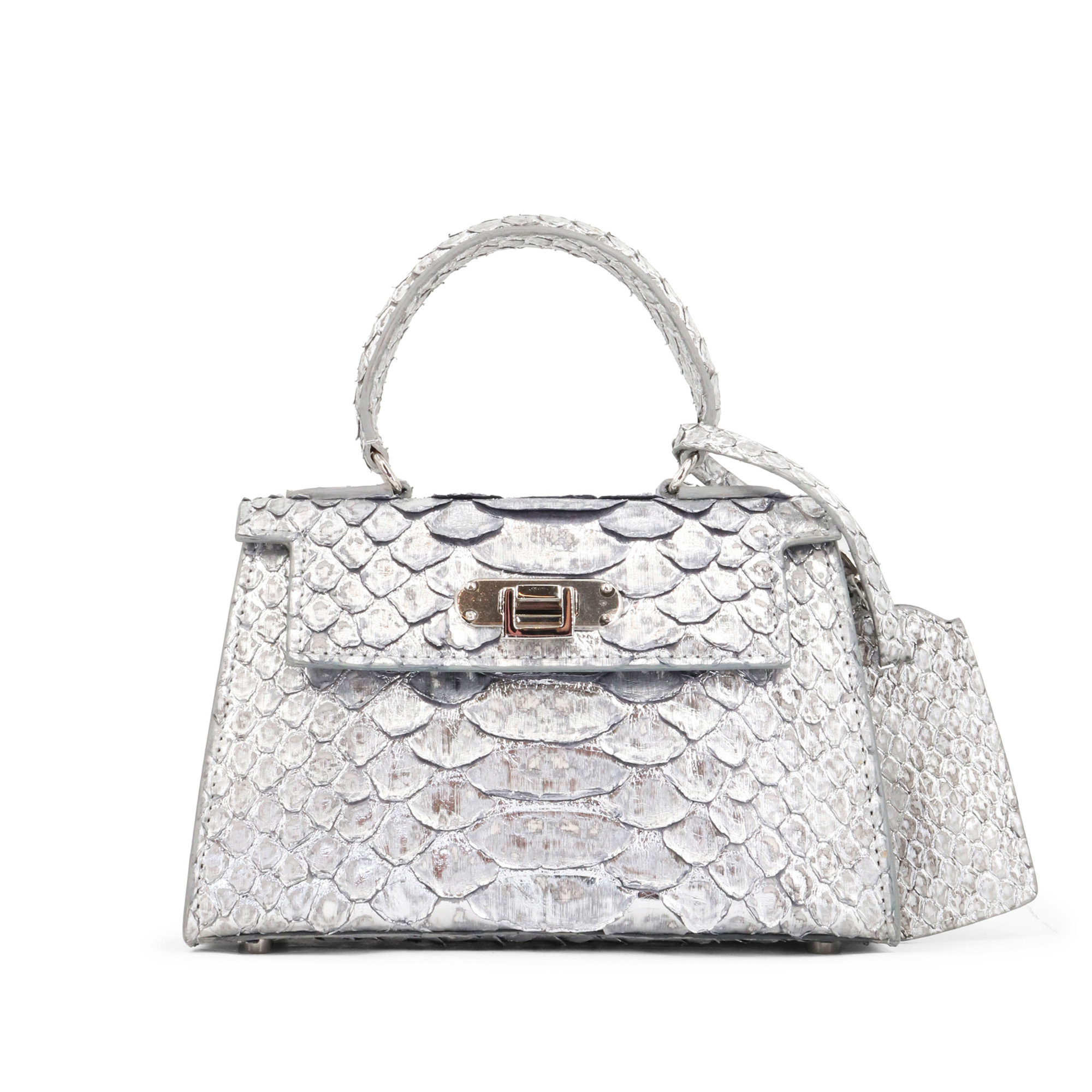 Rose 20 Real Python Metallic Bag