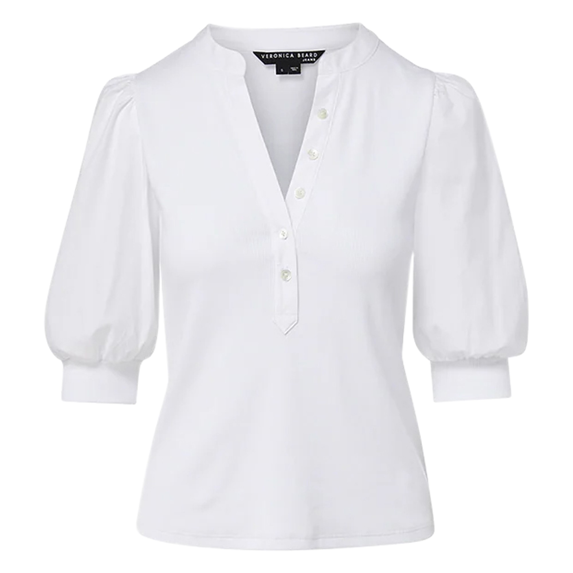 Coralee Ribbed Knit Puff Sleeve Top