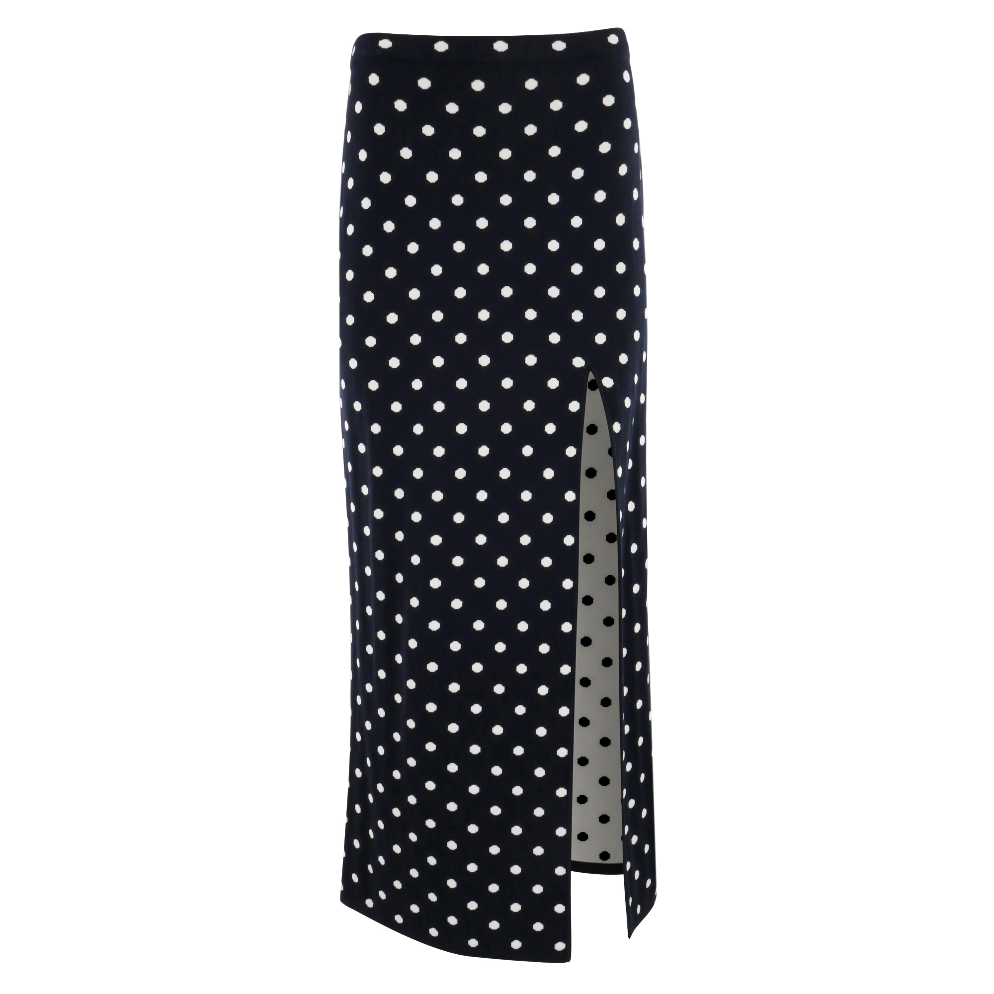 Coralie Pull On Polka Dot Midi Skirt