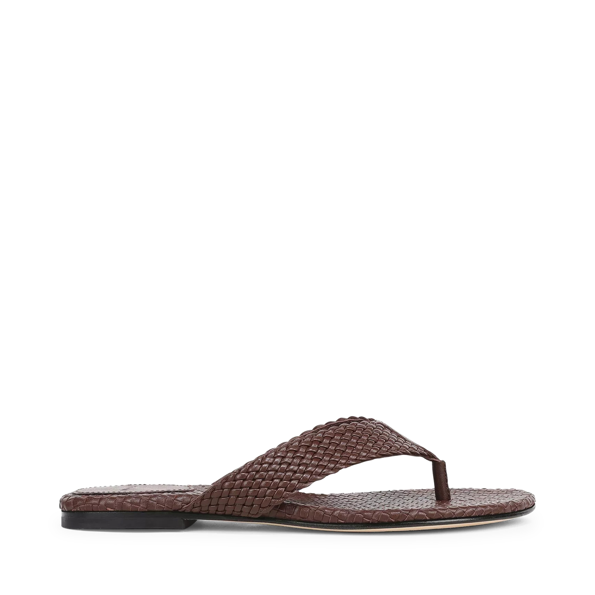 Lotus Flat Leather Sandal