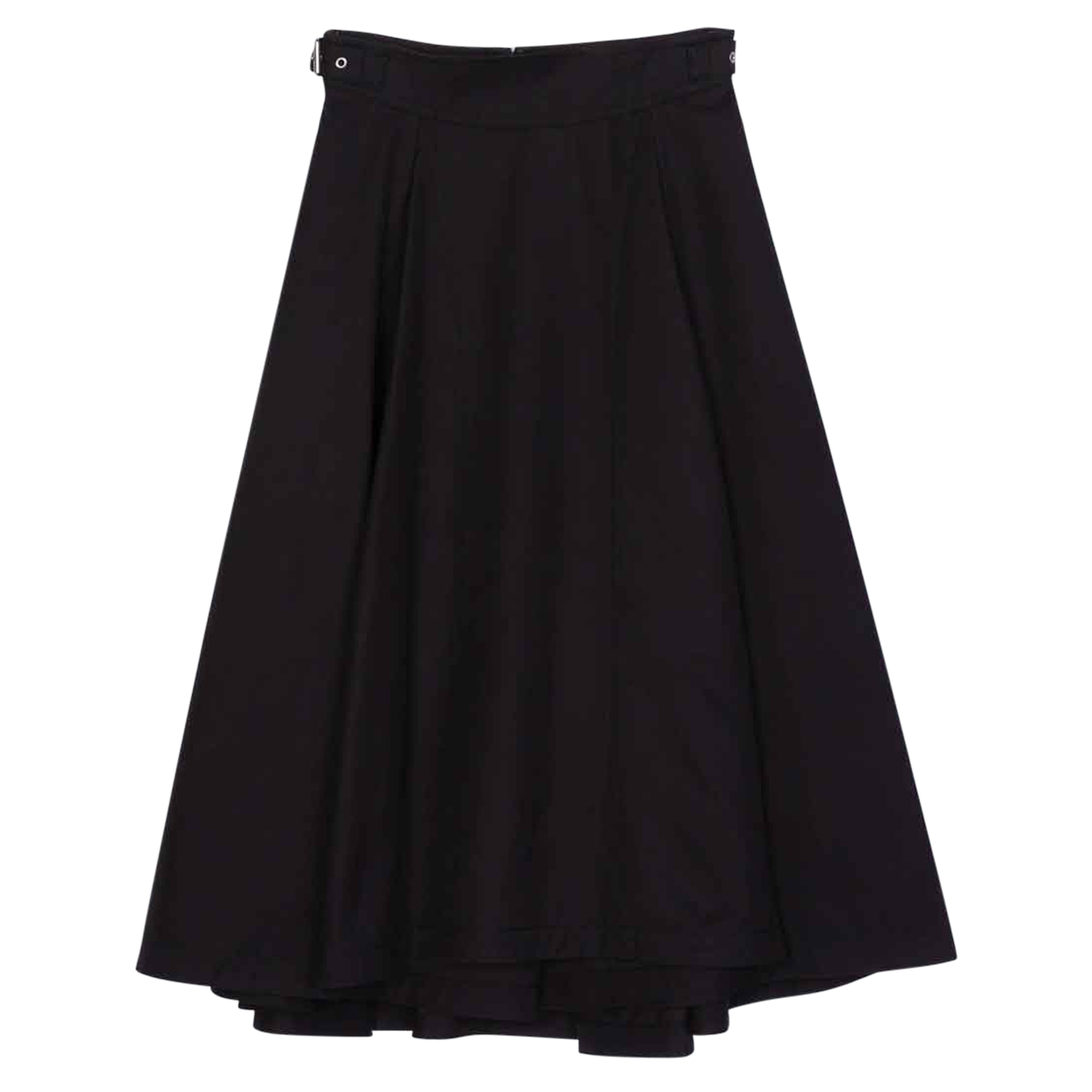 Pleated Utility Midi Skirt