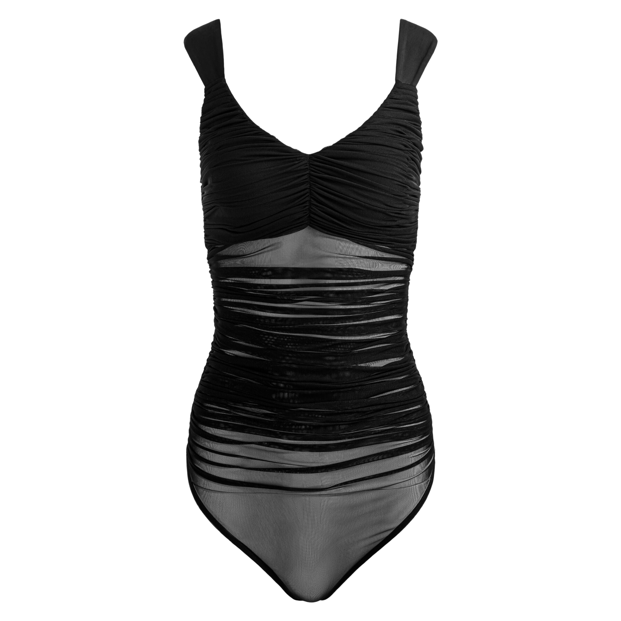 Renee Sheer Ruched Bodysuit