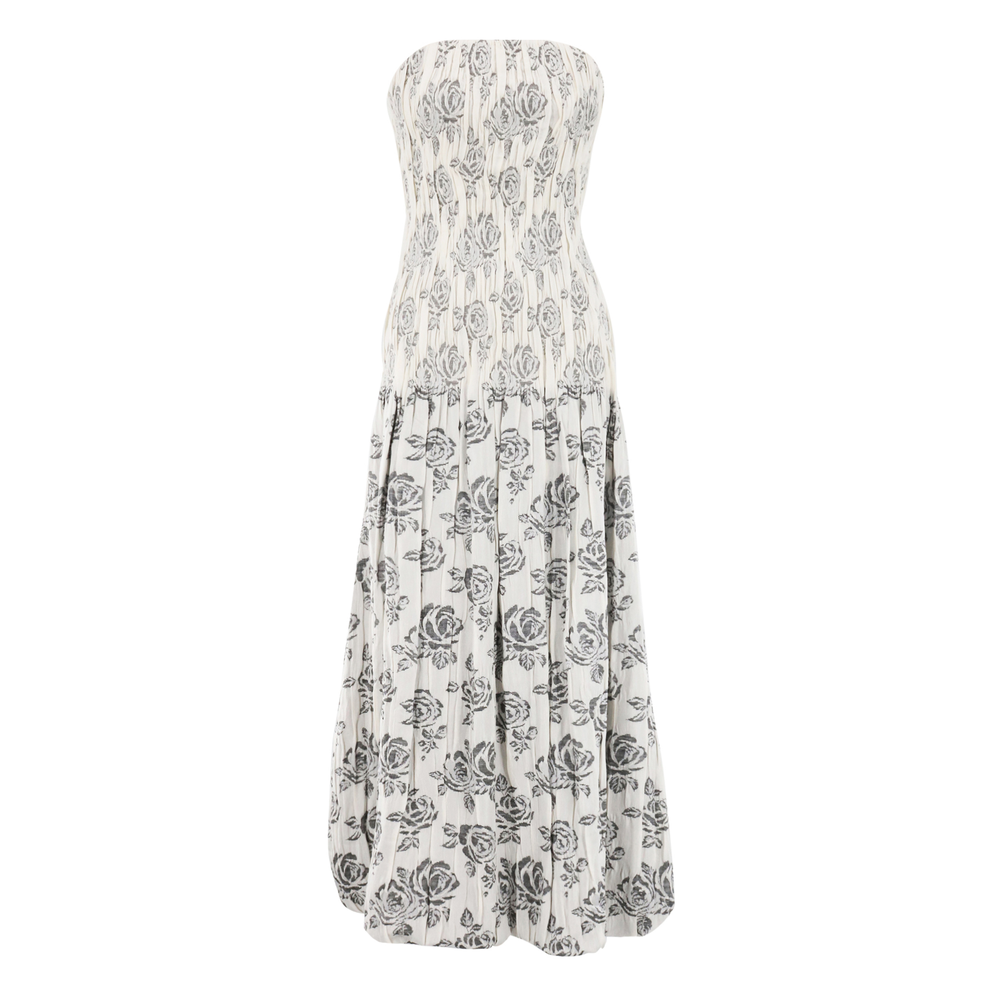 Blanche Strapless Floral Gown