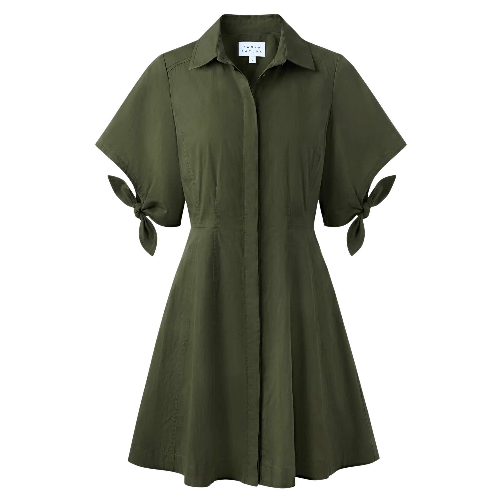Corinna Short Sleeve Cotton Poplin Mini Dress