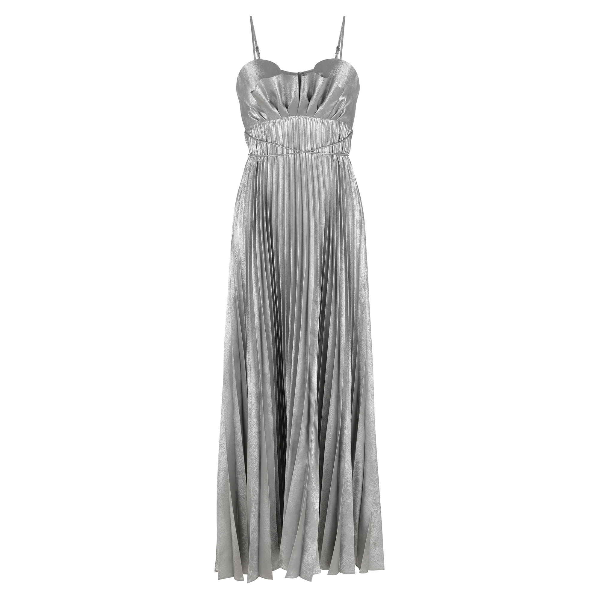 Kelsale Sleeveless Metallic Foil Maxi Dress
