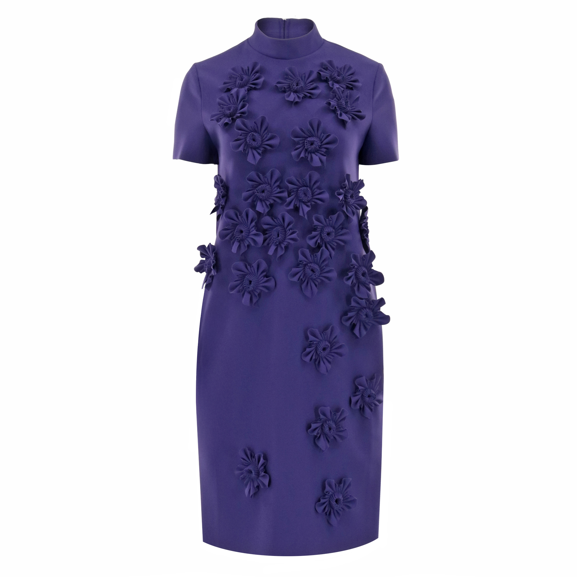 Grier Flower Applique Midi Dress