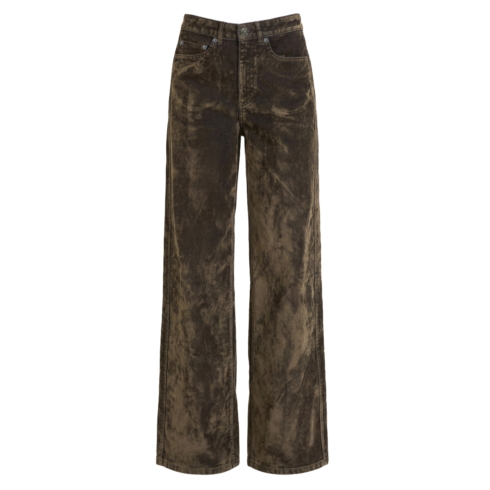 Flocked Betsy Wide Leg Jeans