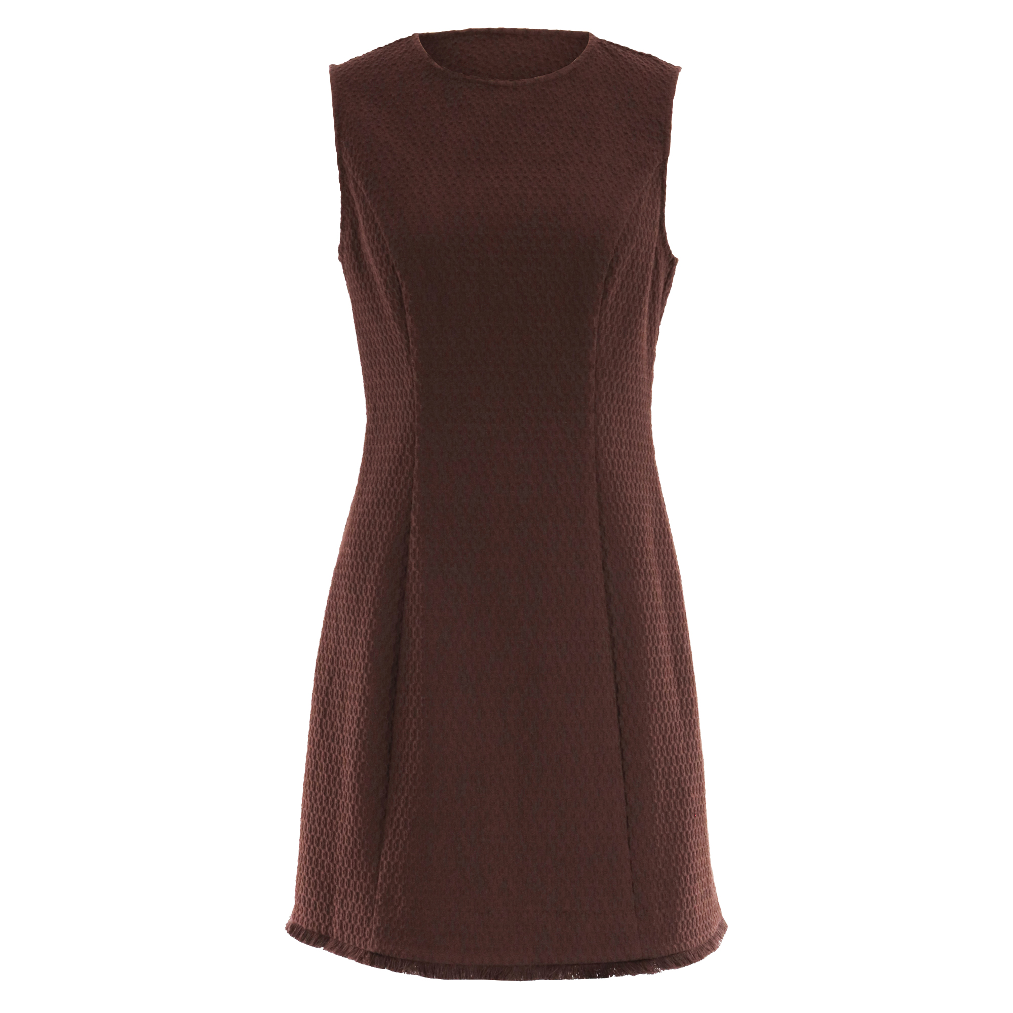 Dame Sleeveless Fringe-Hem Mini Dress