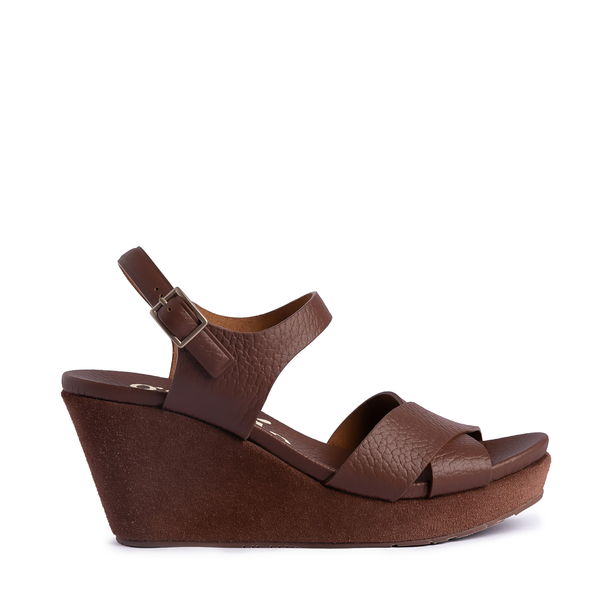 Aleyda Criss Cross Midi Wedge Sandal