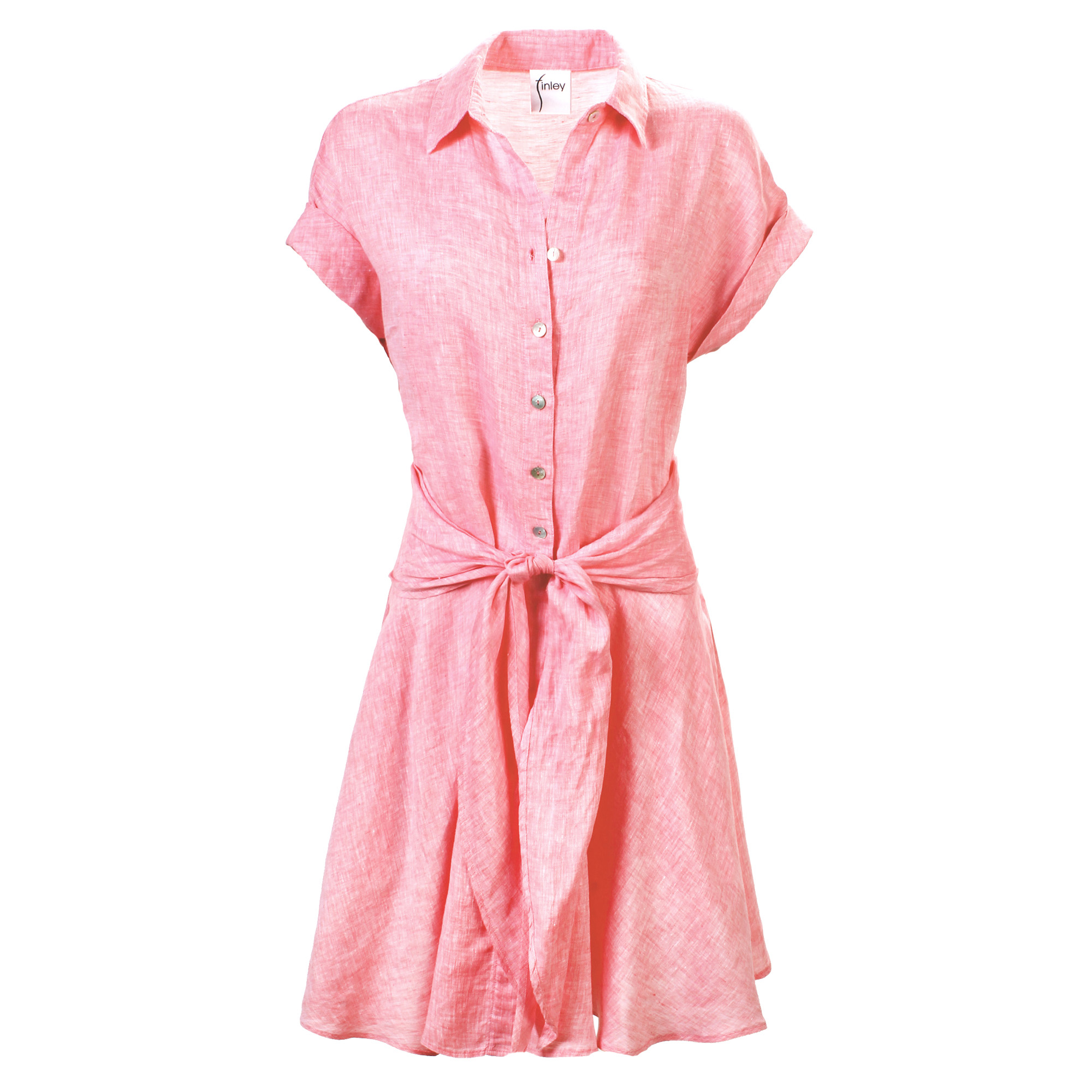Collins Short Sleeve Tie-Waist Mini Dress