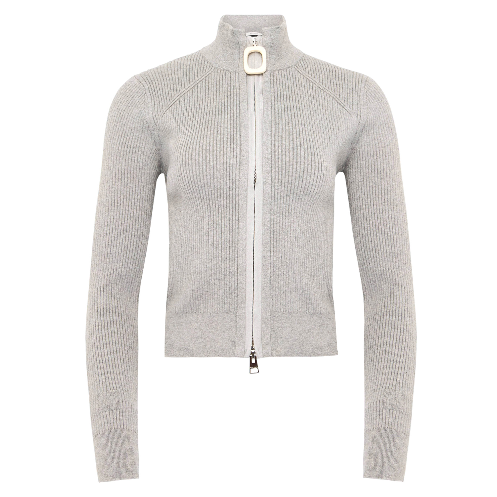 Fitted Zip Up Cardigan