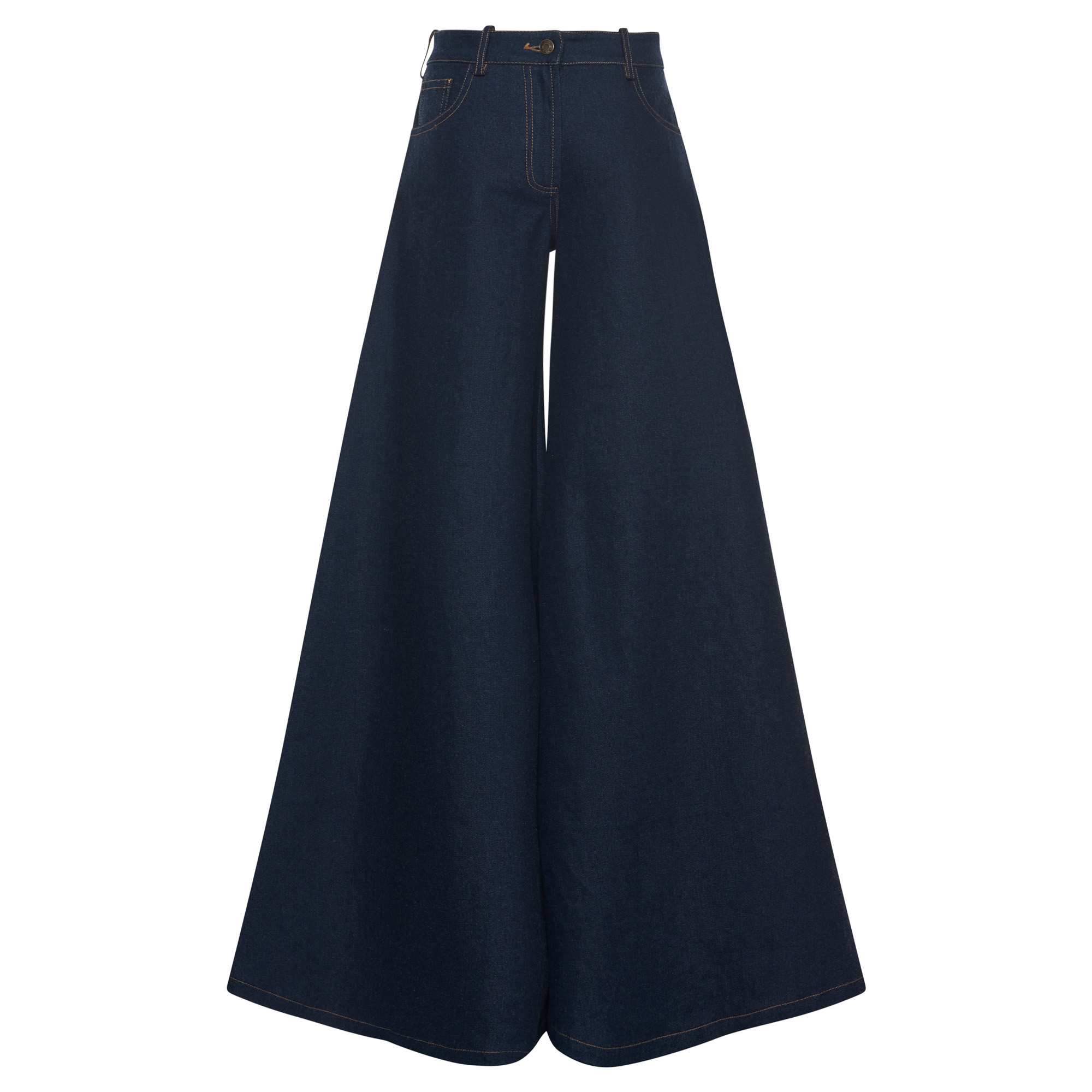 Super Wide Leg Rinse Washed Jeans